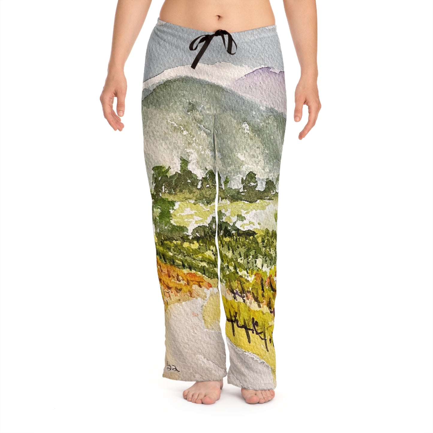 Pajama Pants - Road Down from the Villa at GBV- Women's Pajama Pants