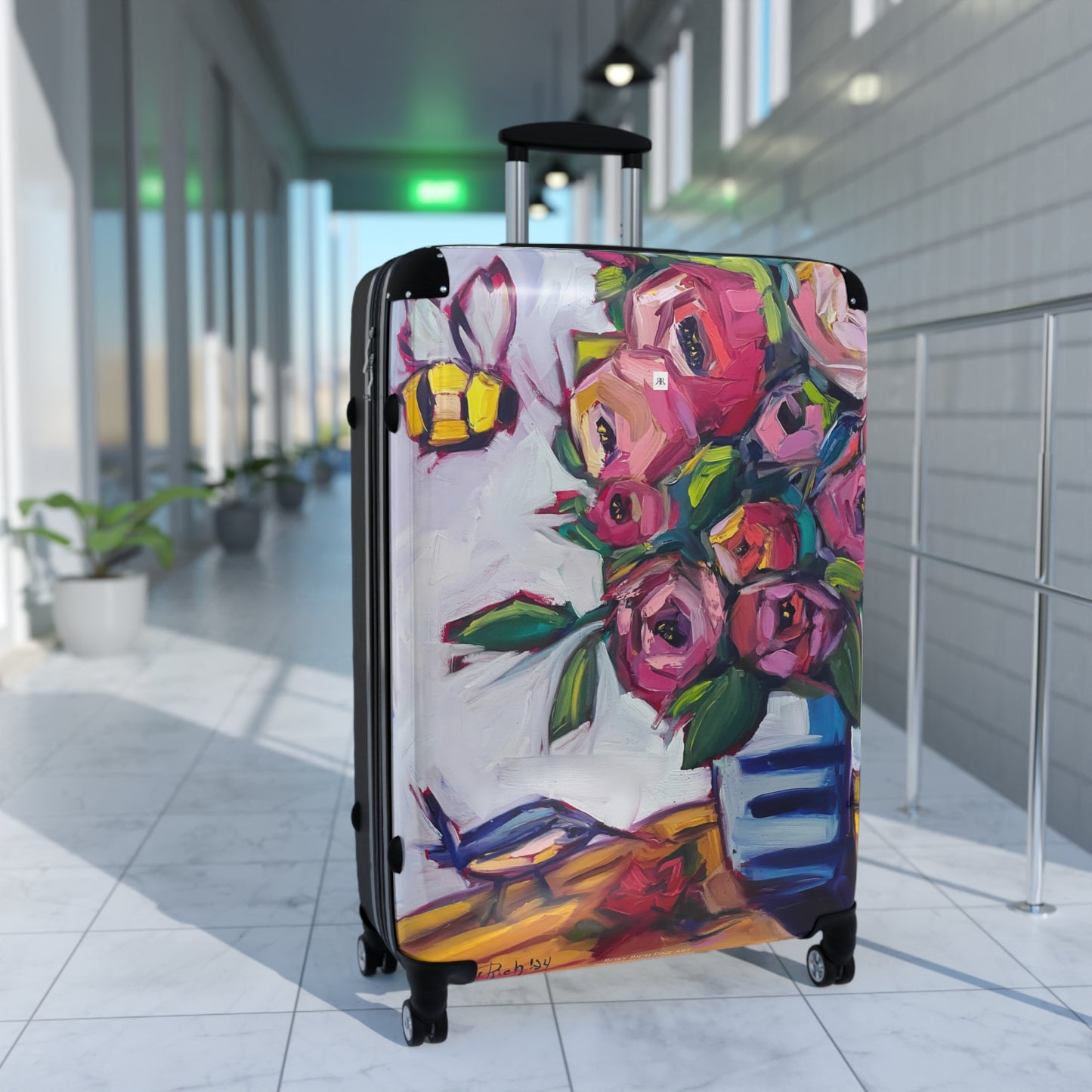 Bee Blooms Carry on Suitcase (Choose from 3 sizes)