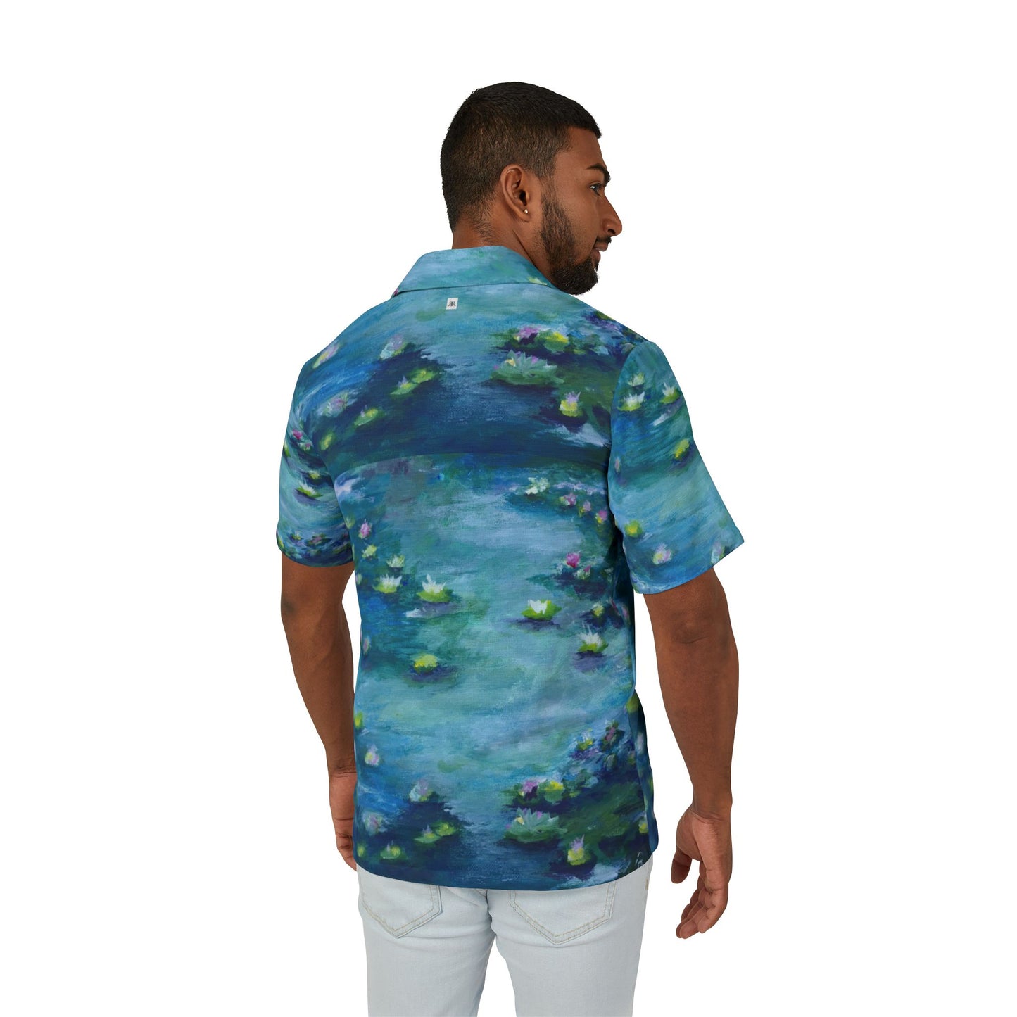 Men's Hawaiian Camp Shirt -Waterlilies