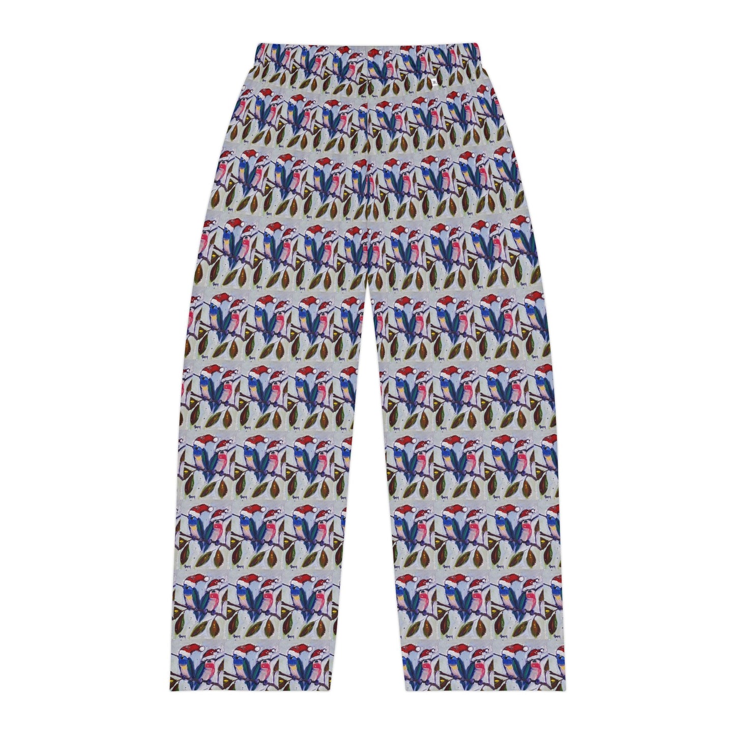 Holiday Humminbgirds Pajama Pants — Colorful All‑Over Print Men's Lounge Pants