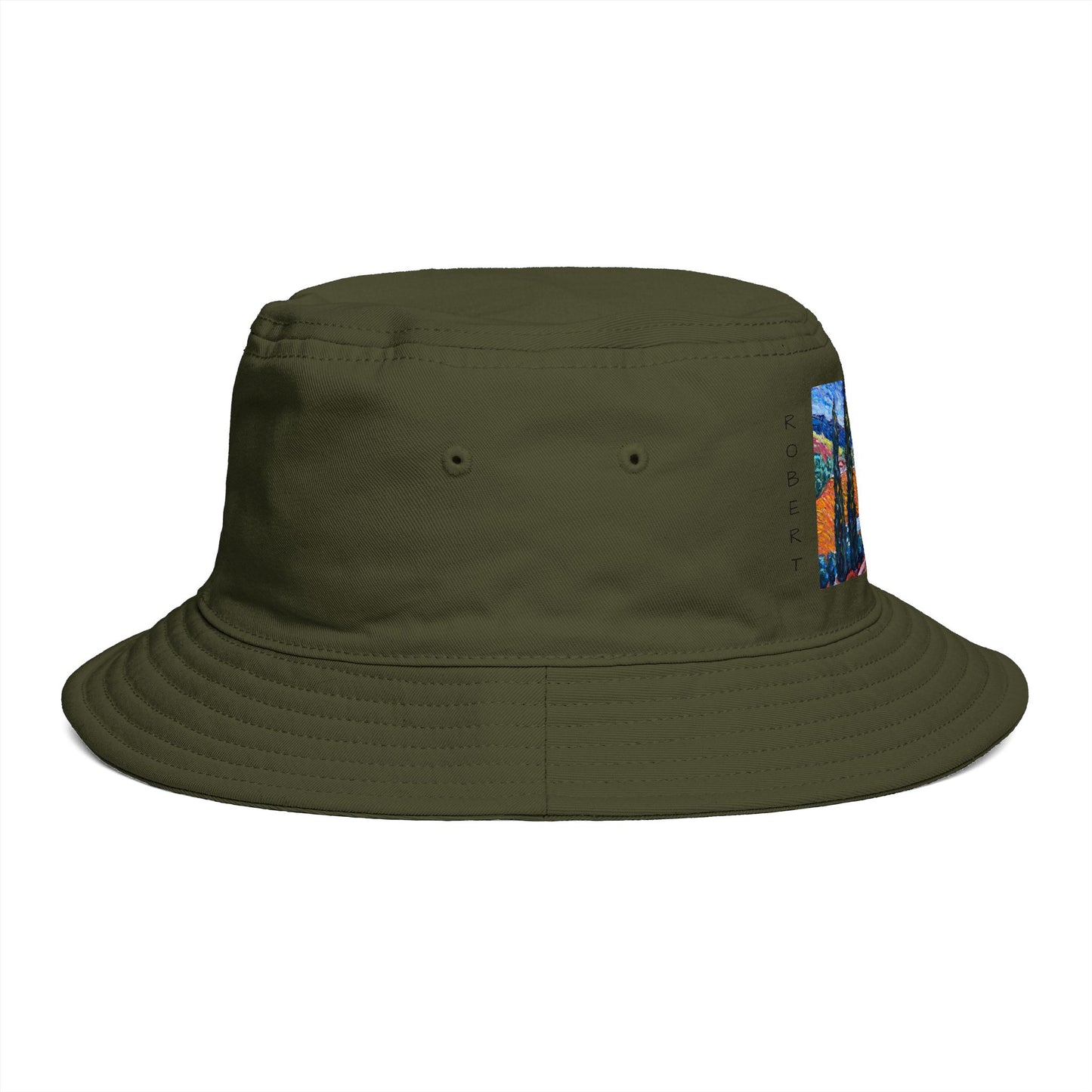 Roxy Rich Fine Art  Sunny Cypresses at Robert Renzoni - Bucket Hat — Stylish Durable Travel Hat