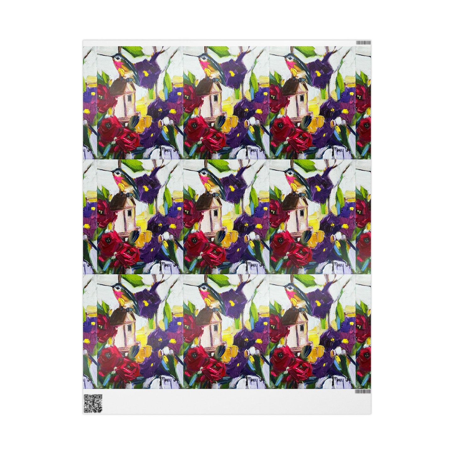 Hummingbird by the Window (3 Sizes) Wrapping Papers