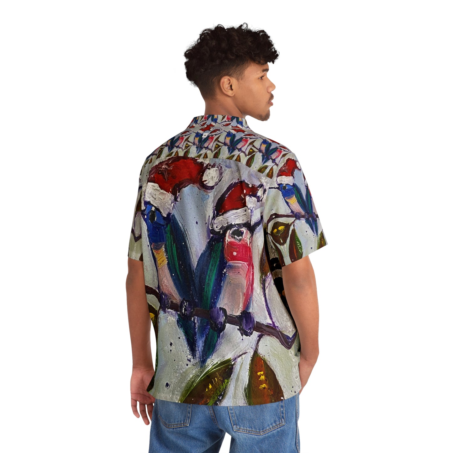 Holiday Hummingbirds Men's Hawaiian Shirt