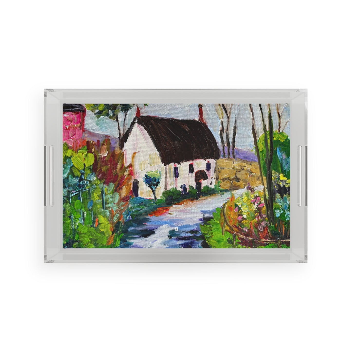 Country Cottage Cotswolds Acrylic Tray