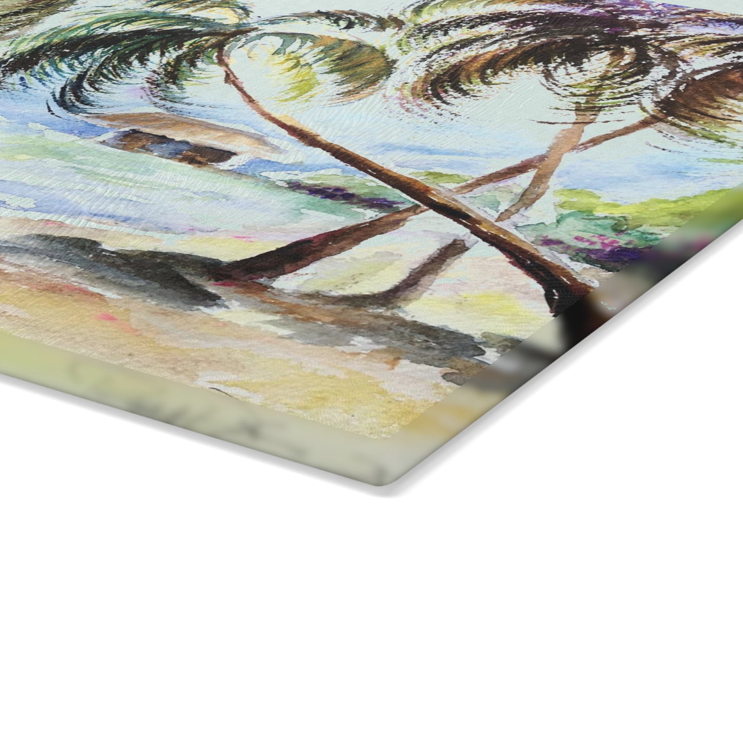 Hawaii Awaits Glass Cutting Board