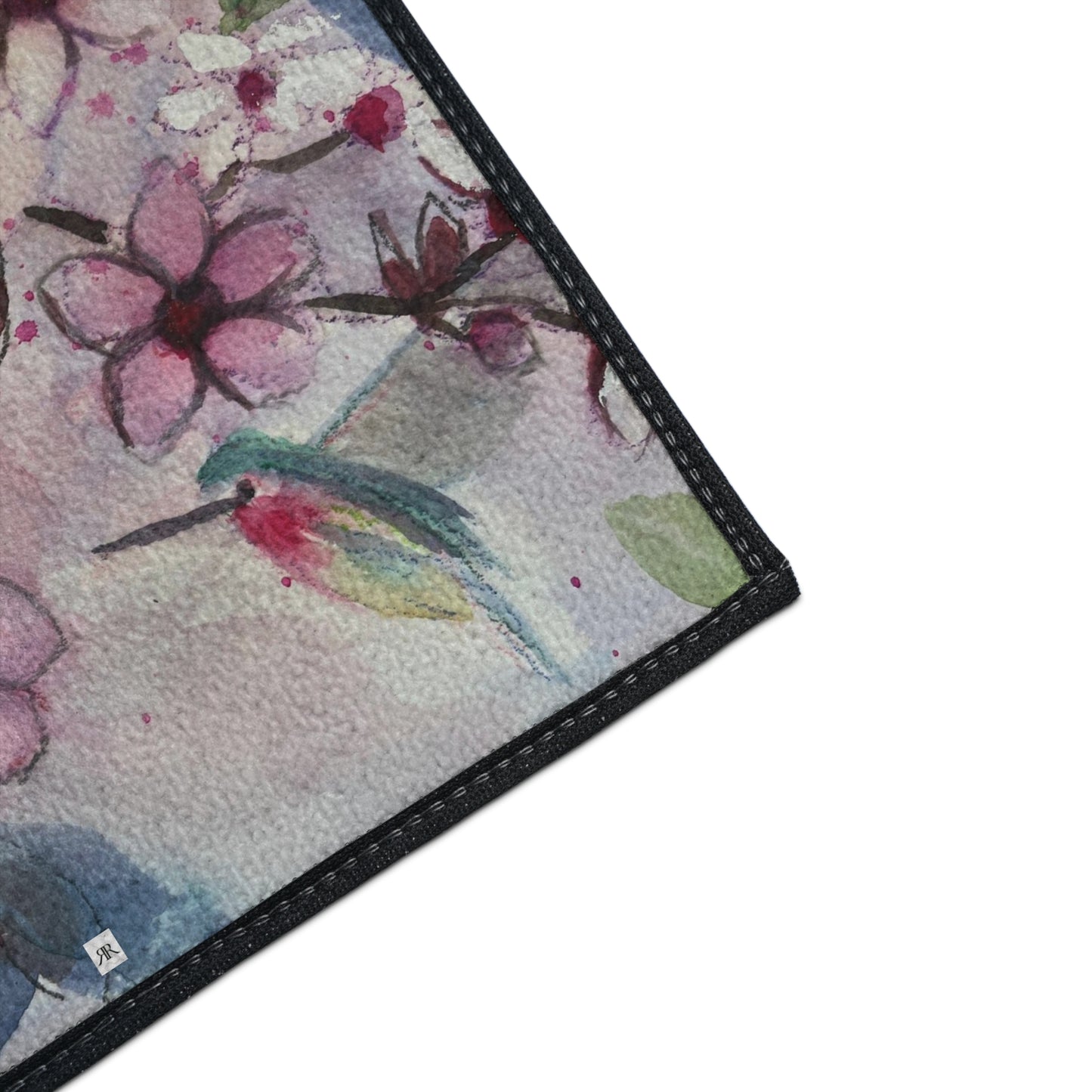 Hummingbird in Cherry Blossoms Heavy Duty Floor Mat