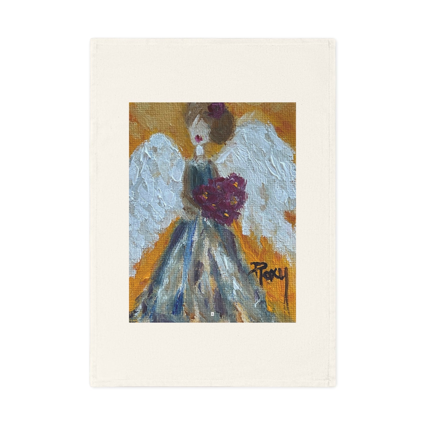 Mourning/Serene  Angel Organic Vegan Cotton Tea Towel