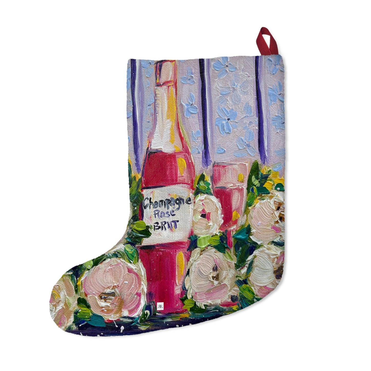 Christmas Stockings - Pink Champagne and Peonies