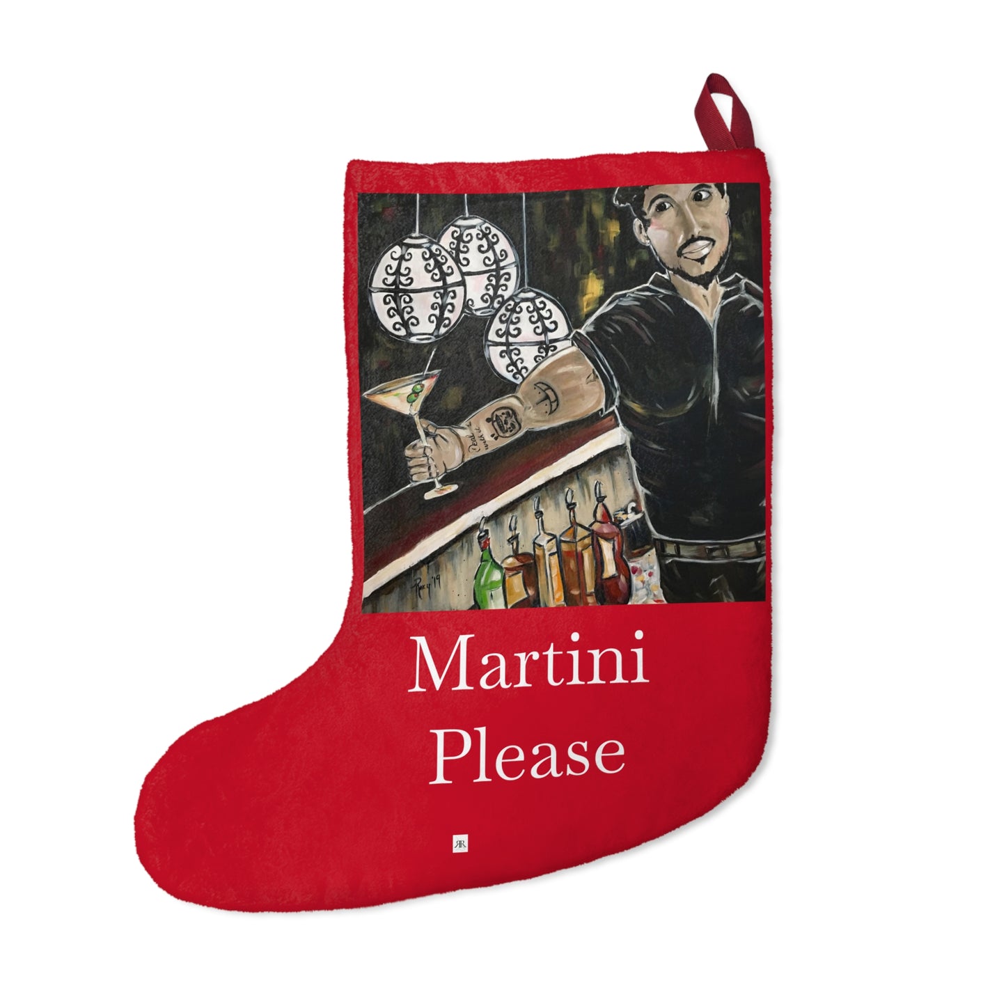 I'm Off at Two Dresden Bartender "Martini Please" Christmas Stocking