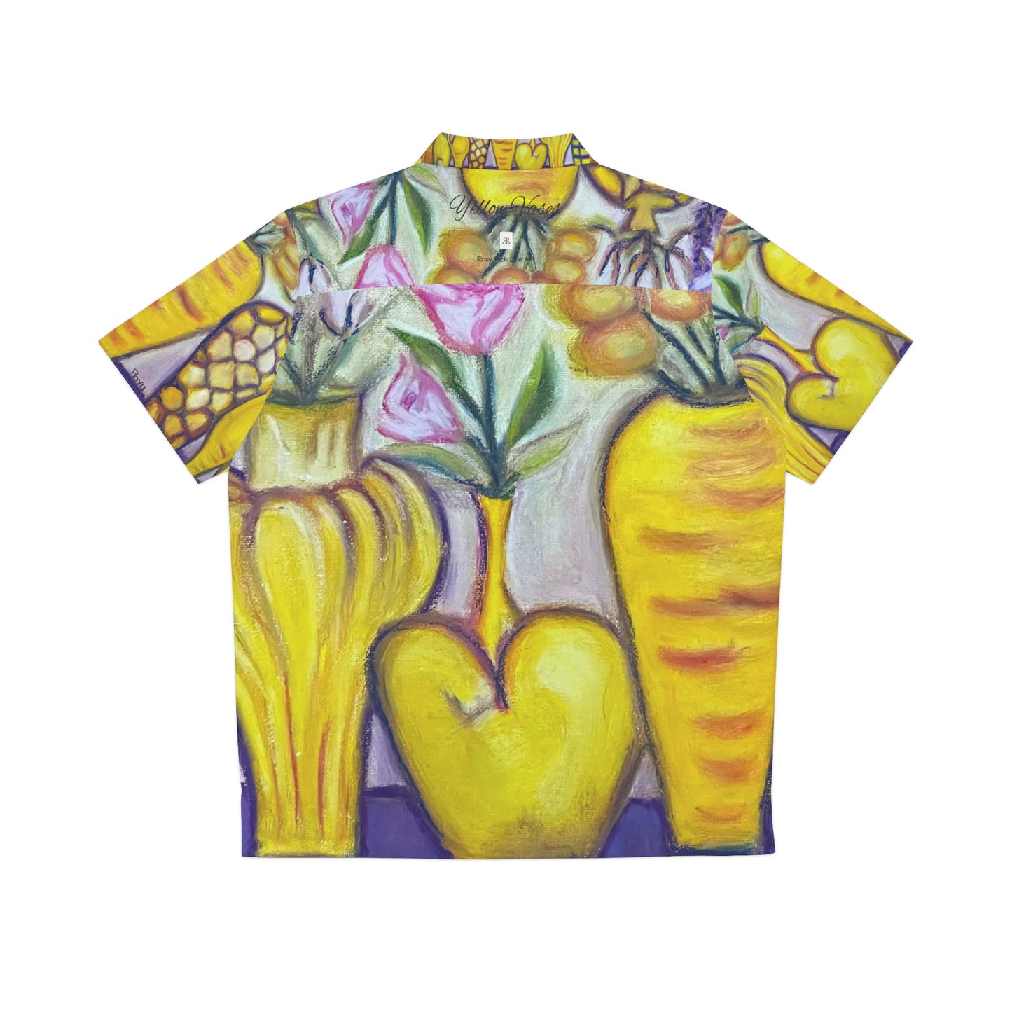 Chemise hawaïenne pour hommes Vases jaunes