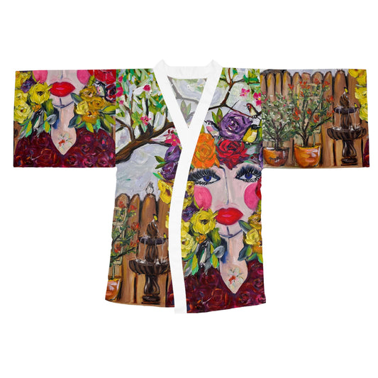 Kimono Robe - Elegant Garden Goddess