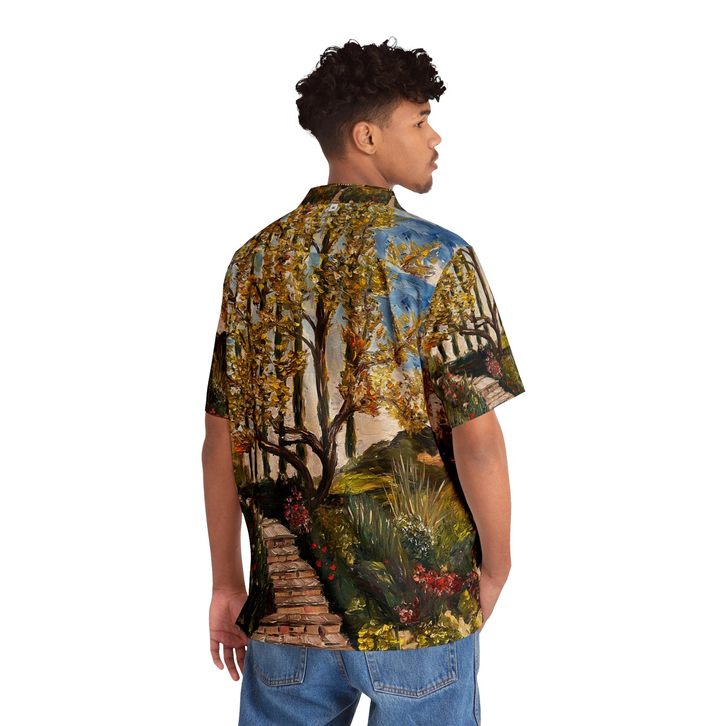 The Tree and Garden at GBV Winery Temecula Men's Hawaiian Shirt