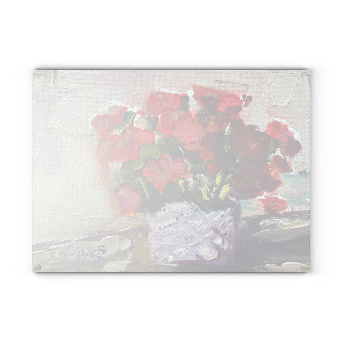 Glass Cutting Board-Basket Blooms