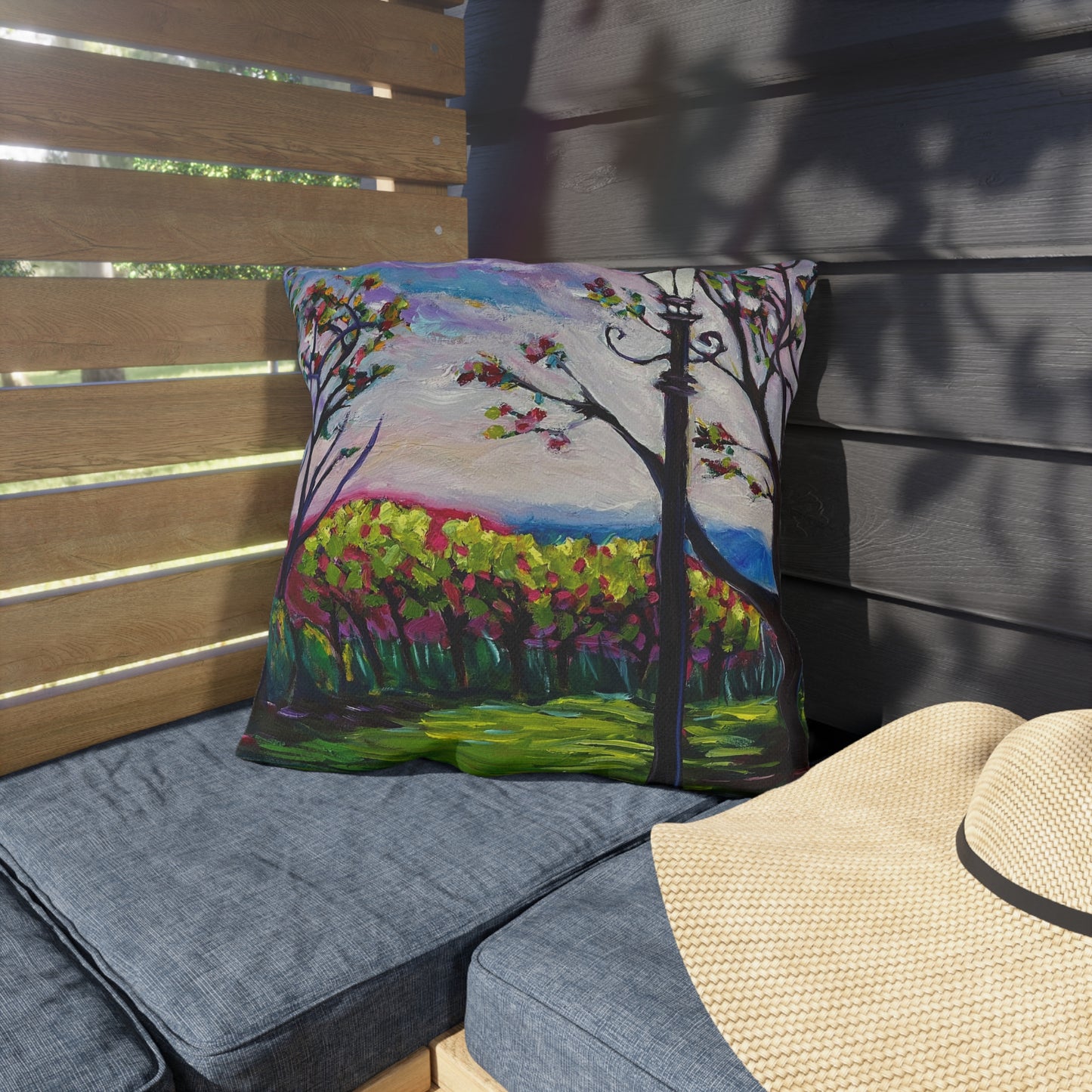 Sundown in Surrey at Stanhill Court Outdoor Pillows