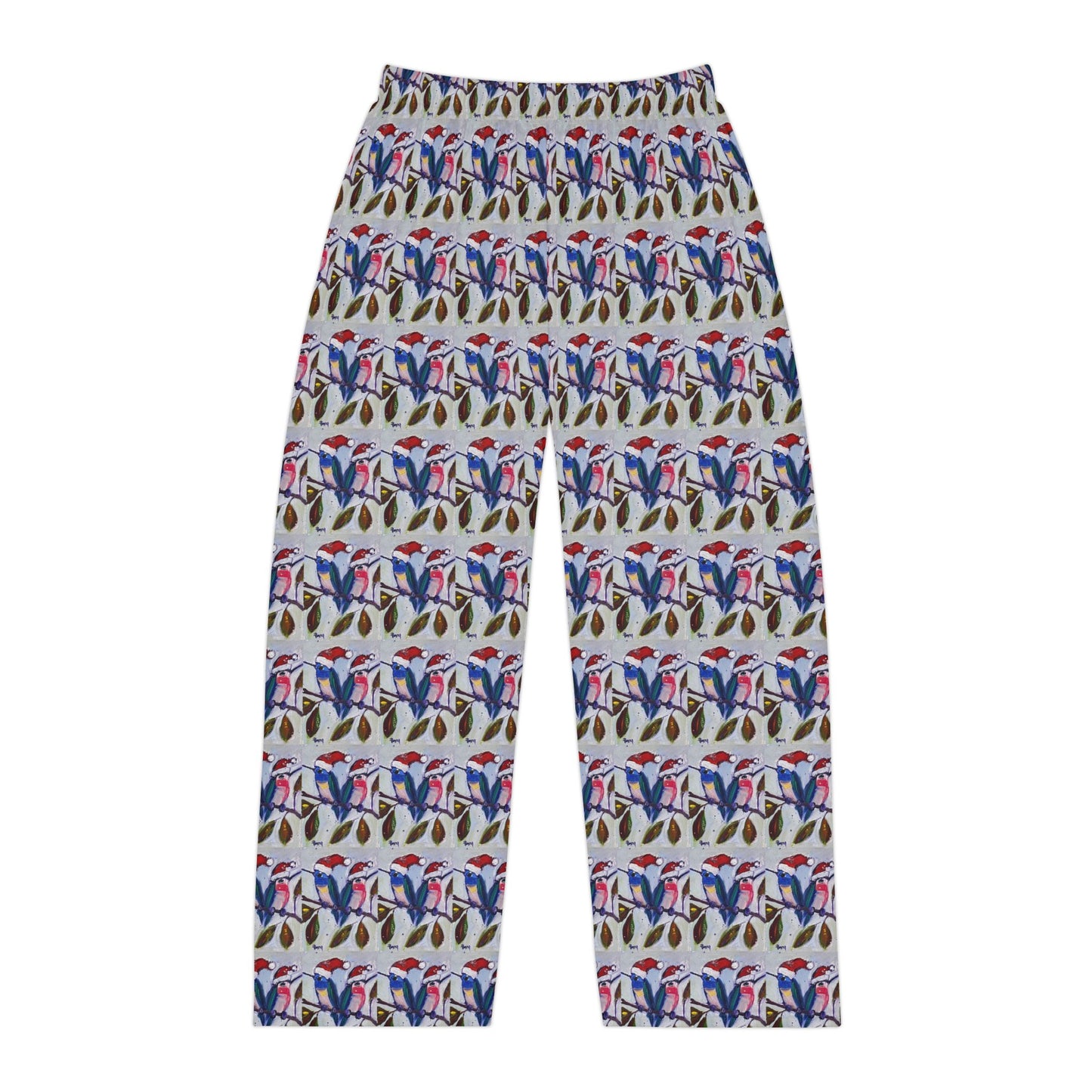 Holiday Humminbgirds Pajama Pants — Colorful All‑Over Print Men's Lounge Pants