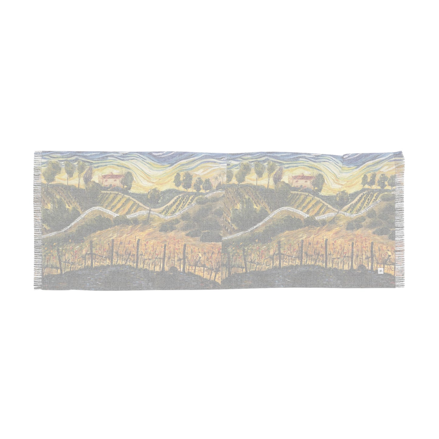 Colorful Scarf — Artistic Lightweight Neck Wrap- Sunset at the Villa-Temecula