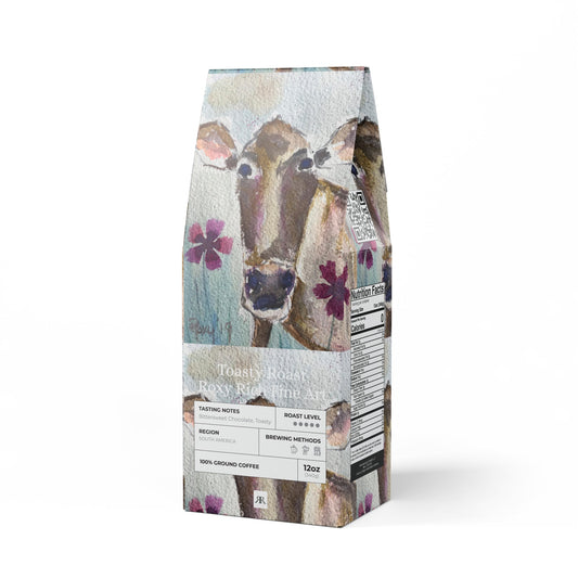 Petals Cow- Toasty Roast Coffee 12.0z Bag