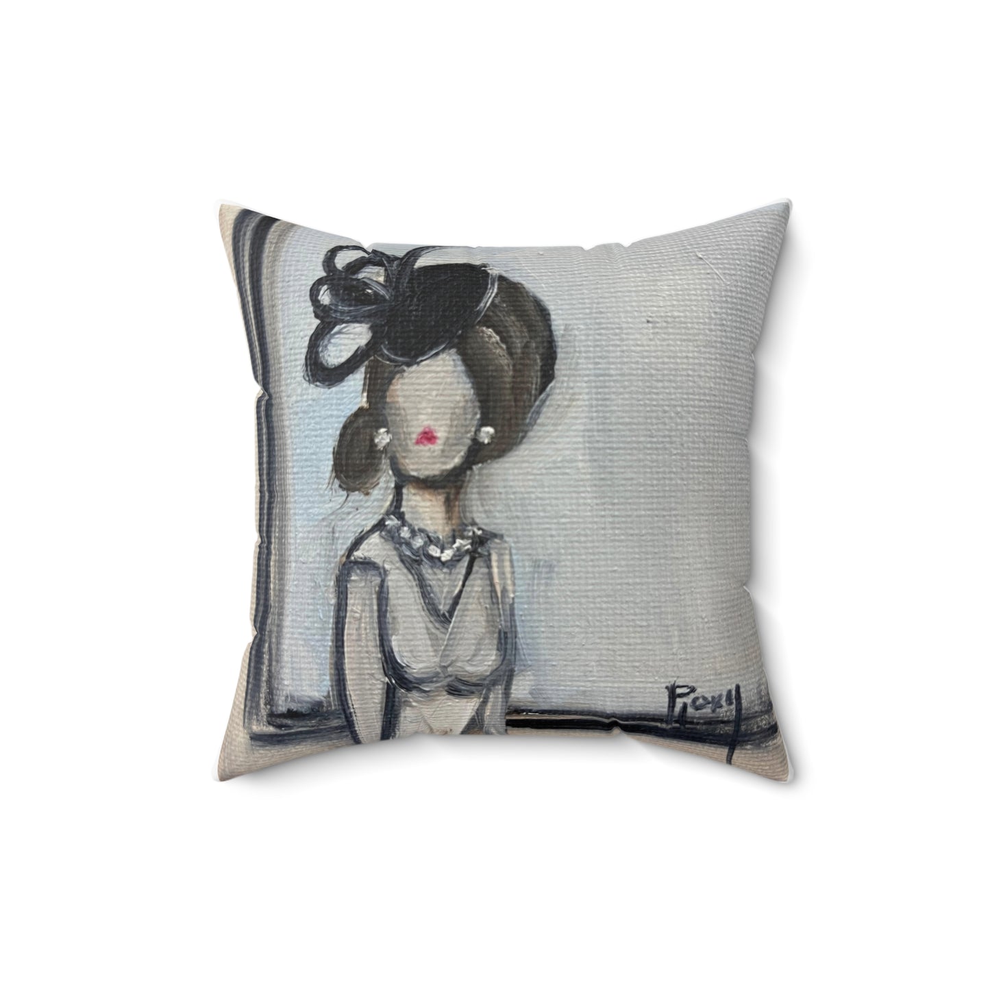 Fascinating in Pearls Indoor Spun Polyester Square Pillow
