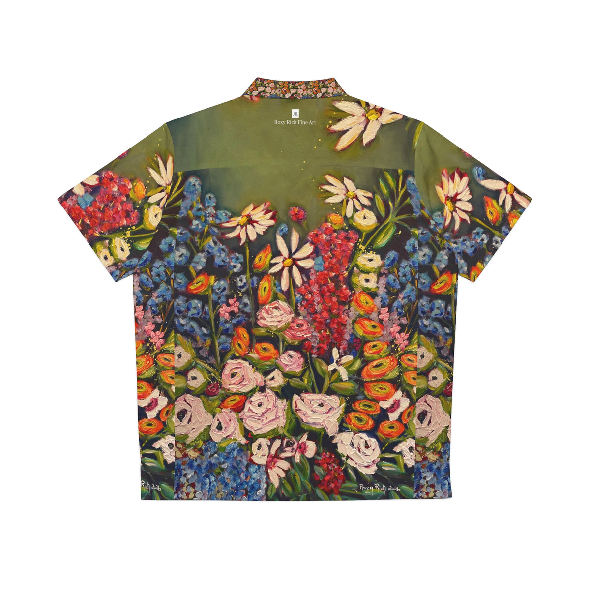 Men's Hawaiian Shirt- Moonlight Meadow
