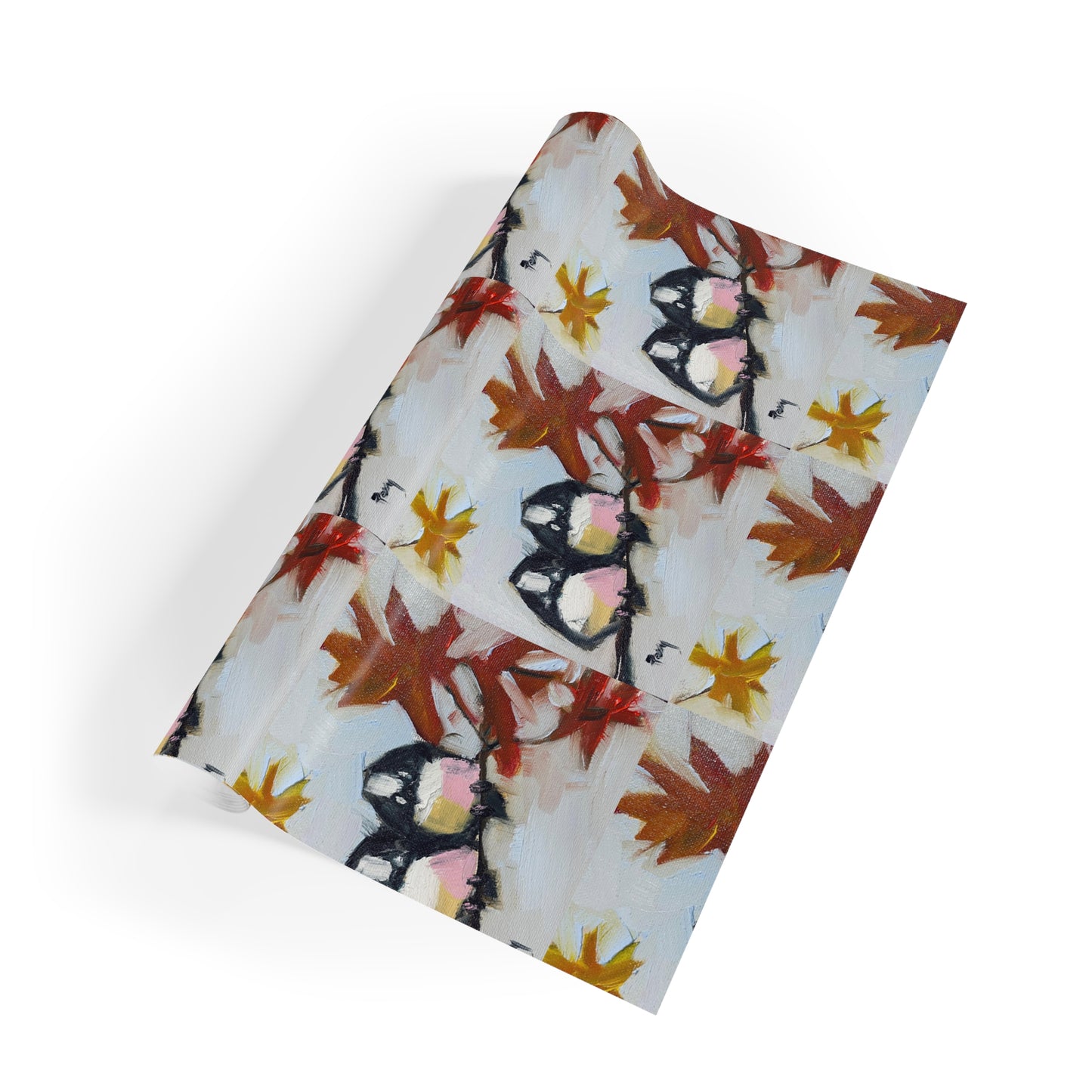 Chickadees in a Maple Tree Gift Wrapping Paper  1pc