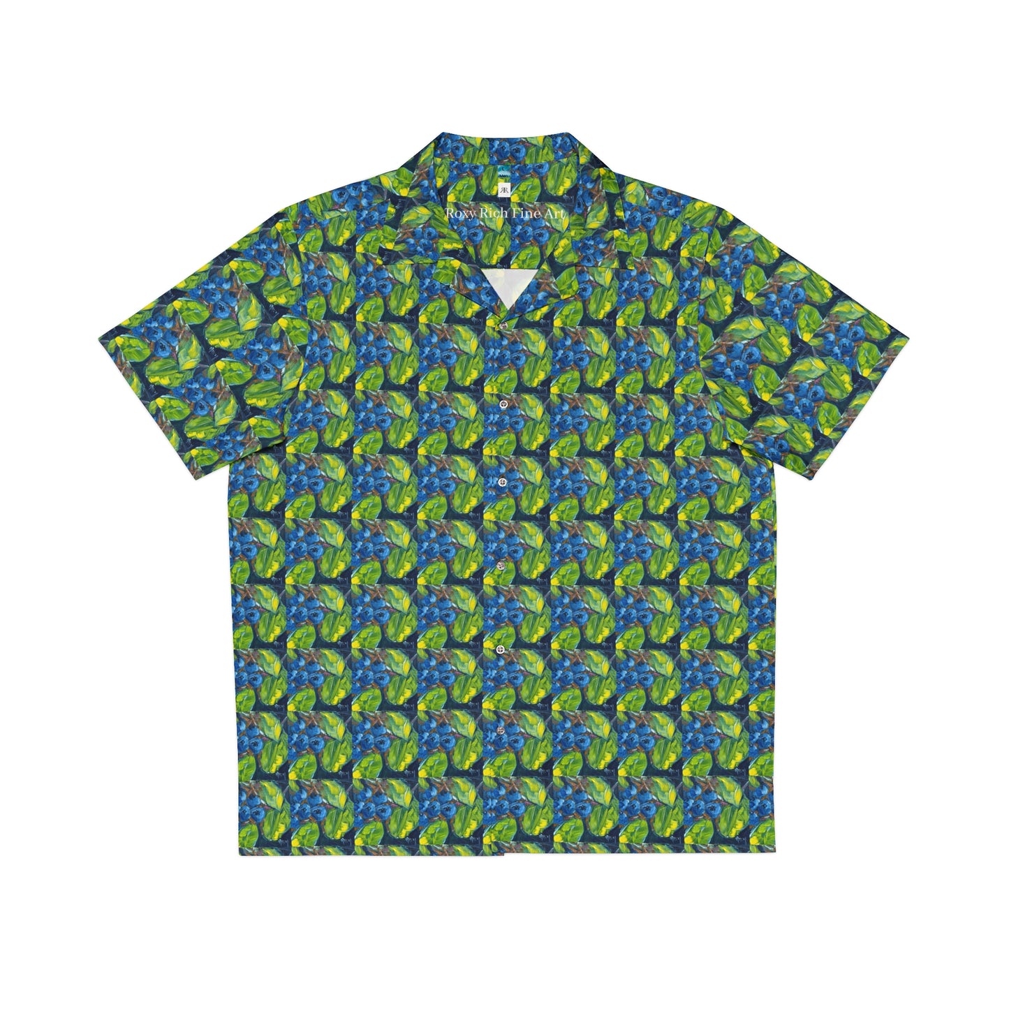 Blueberry Art -Men's Hawaiian Shirt — Elegant Understated Men’s Beach Shirt