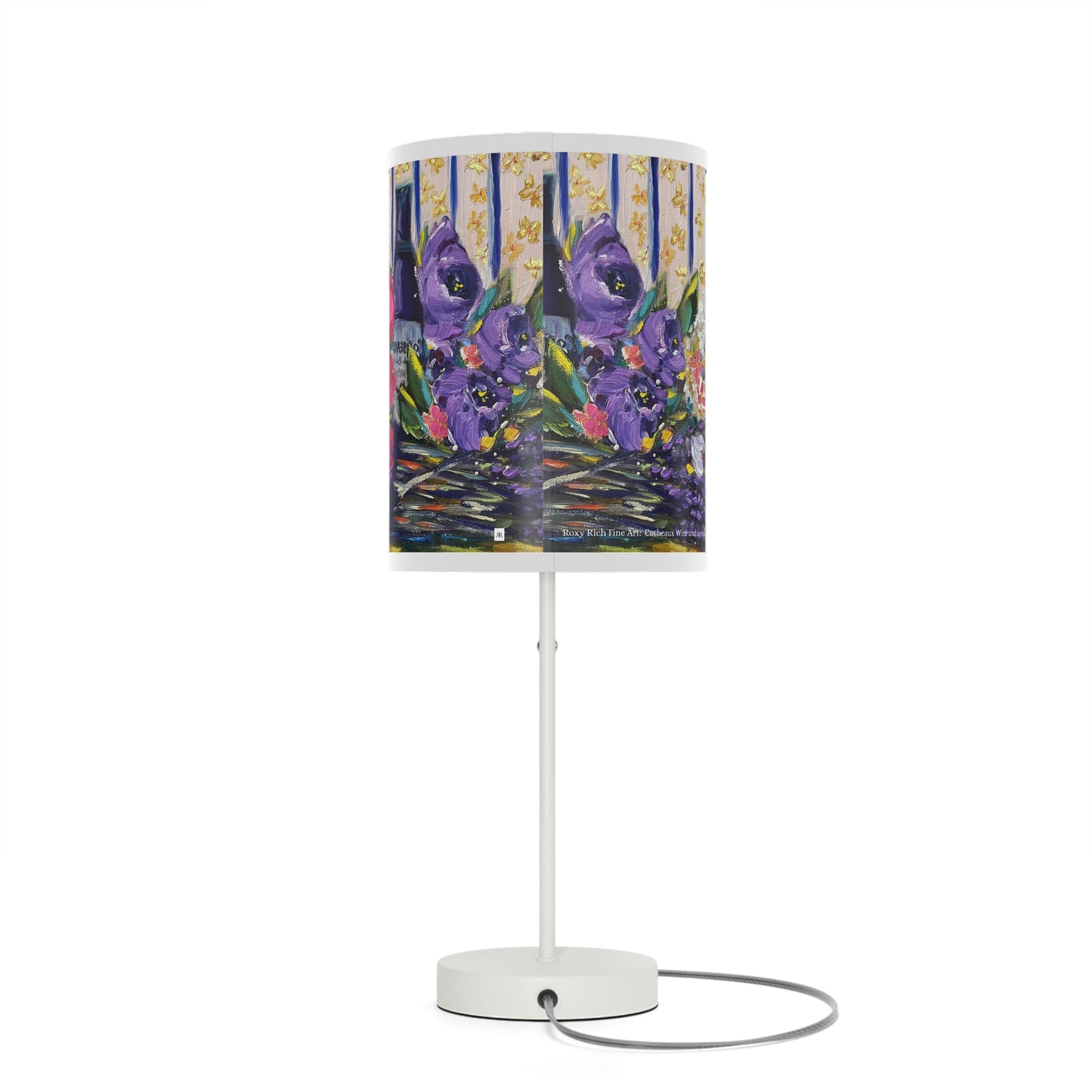 Corbeaux Wine and Lavender- Lamp on a Stand, US|CA plug