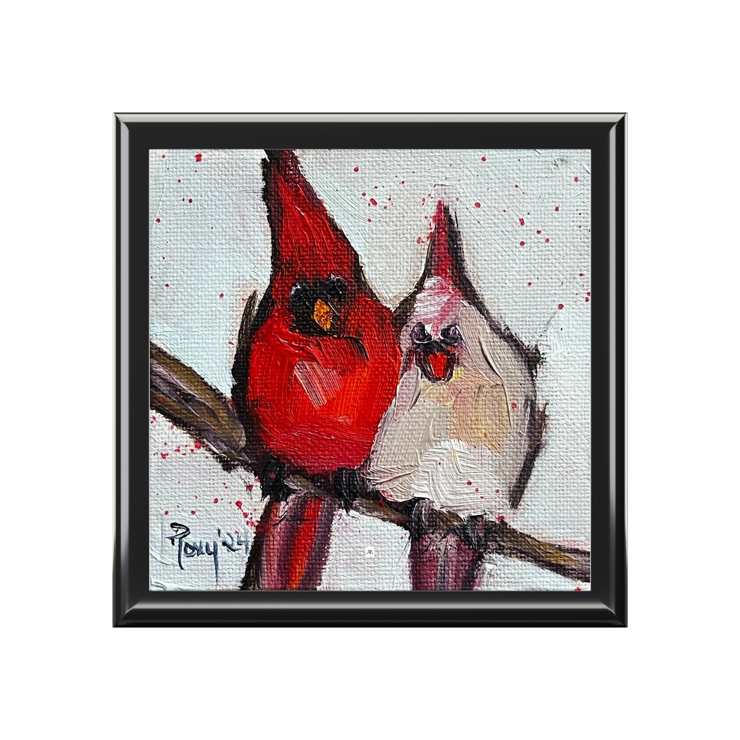 Jewelry Box-Strolling-Cute Couple Cardinals