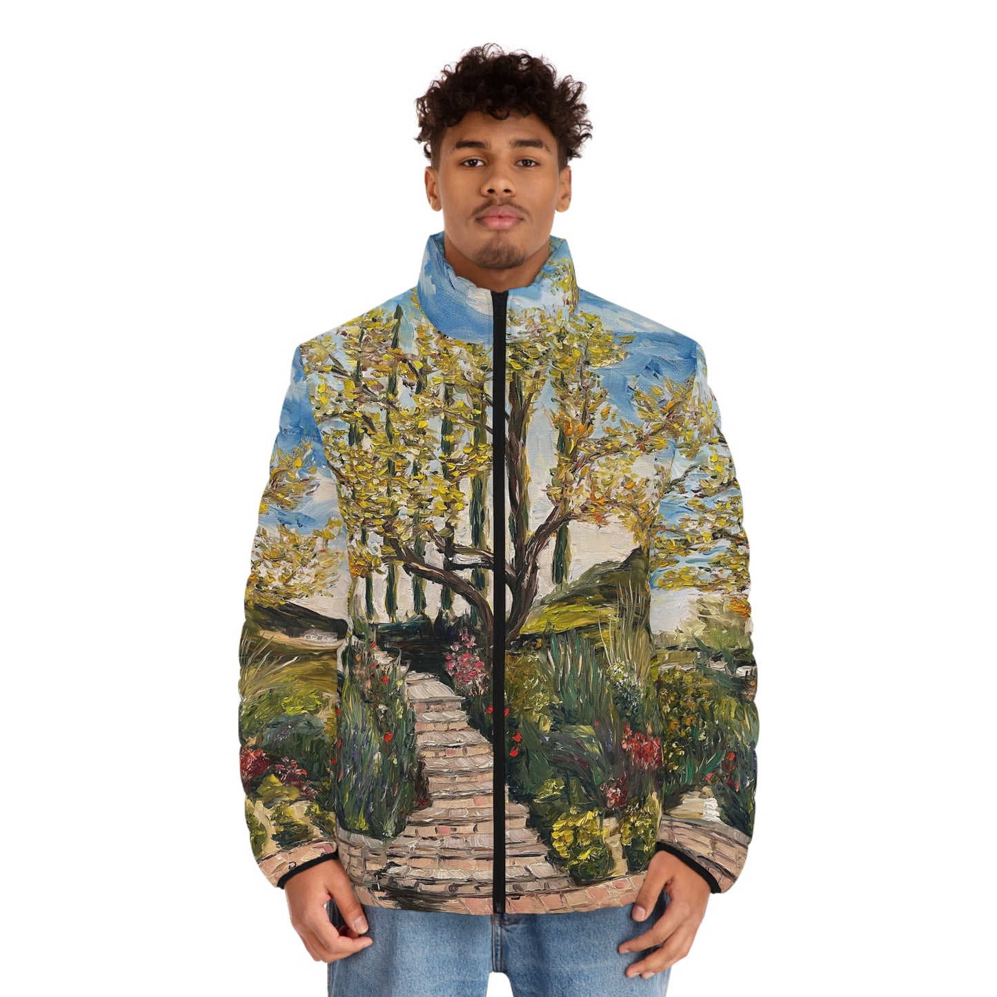 Men's Puffer Jacket - Roxy Rich Art-Tree and Garden at GBV