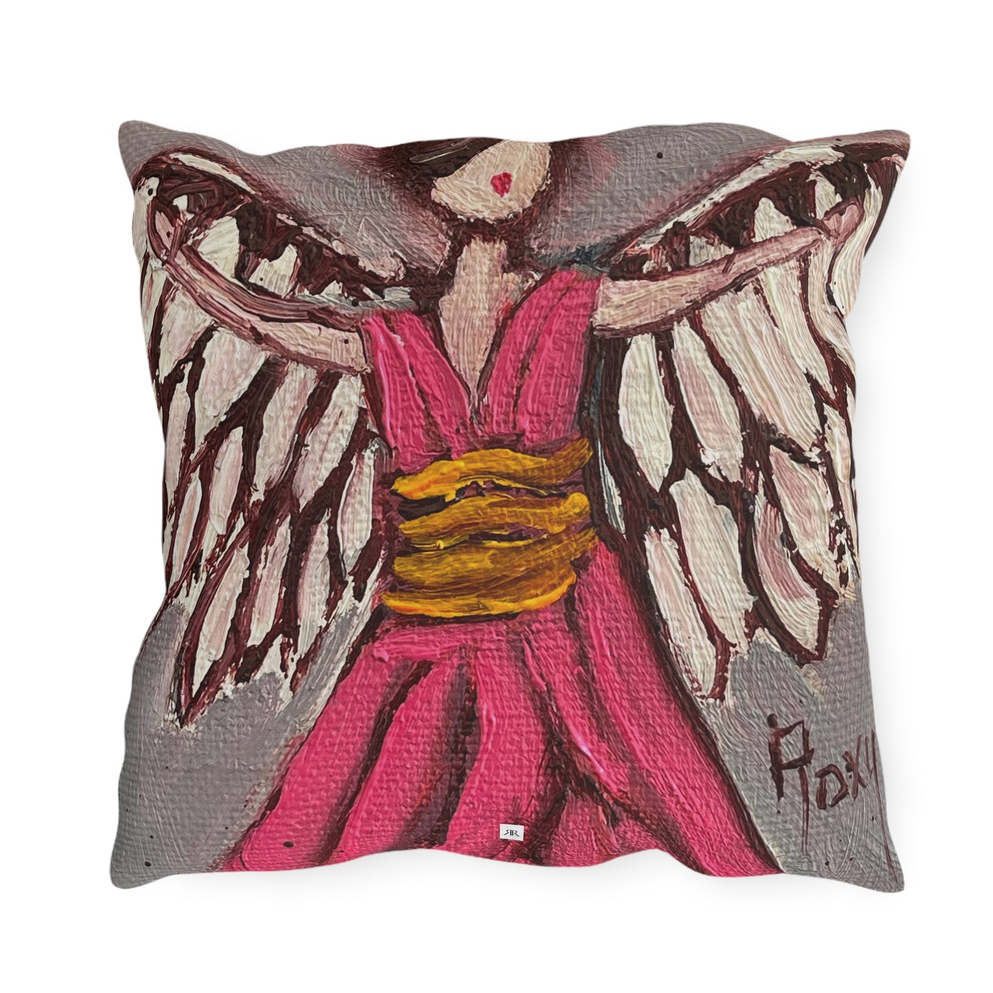 Pink Angel Outdoor Pillows