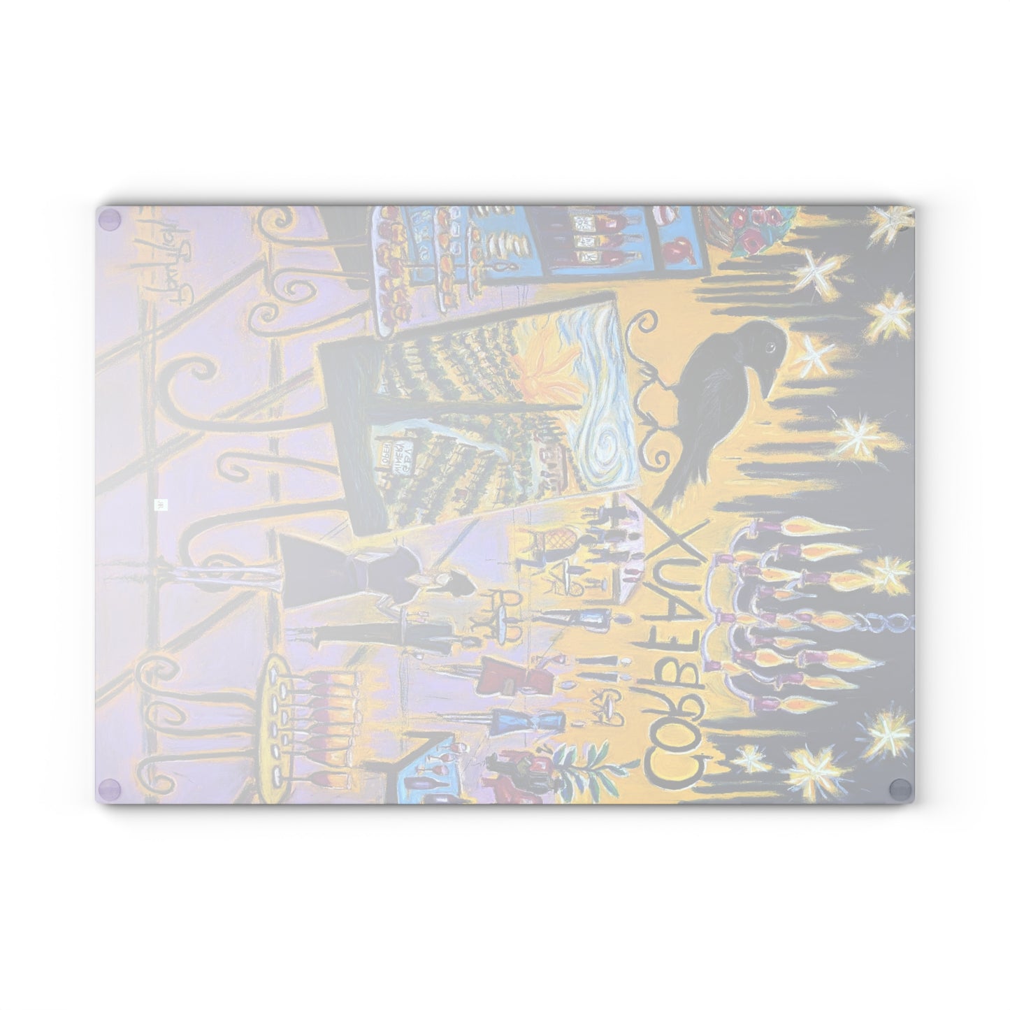 Glass Cutting Board-Corbeaux-Wine and Art After Dark