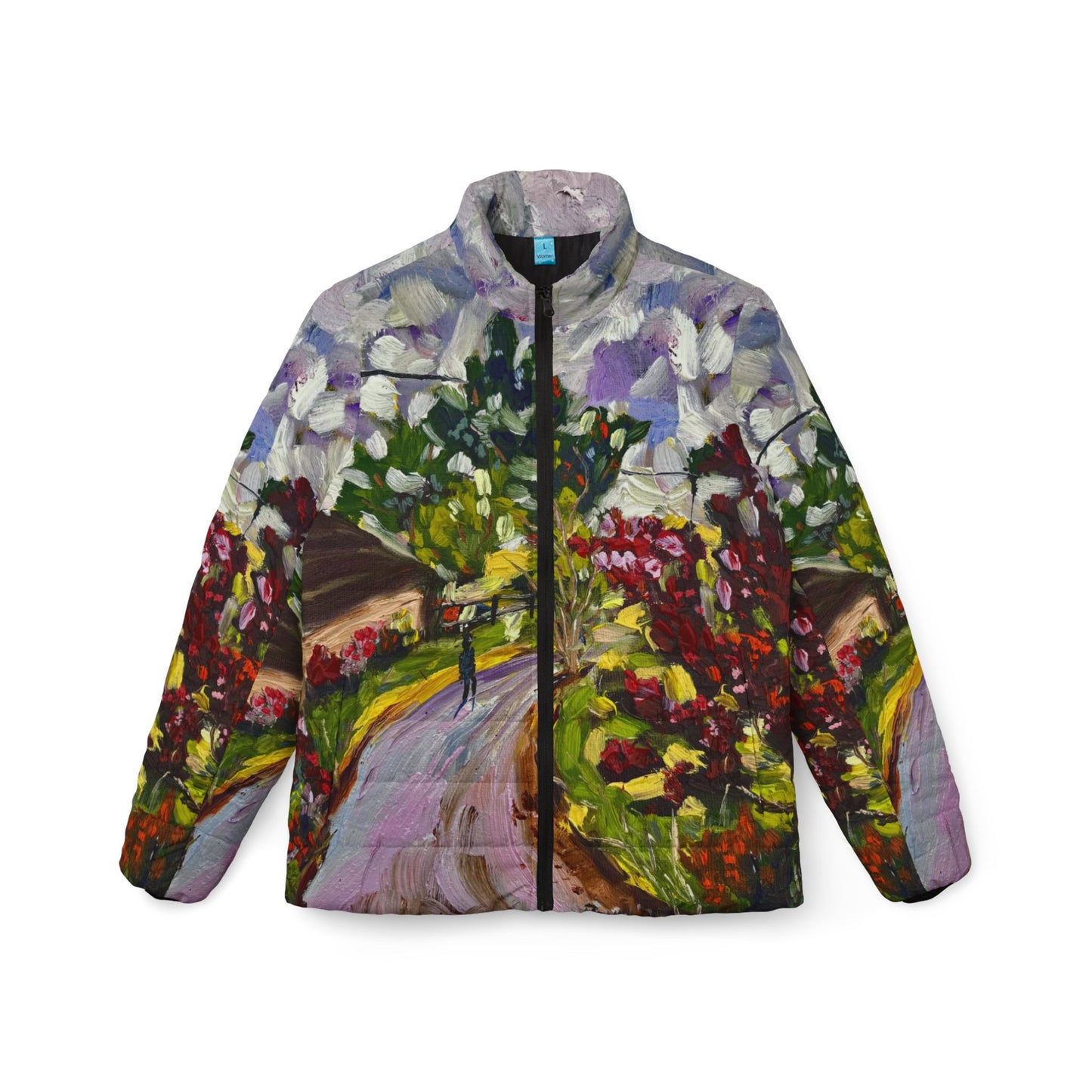 Women's Puffer Jacket - Roxy Rich Fine Art -Dreamy Walk in Churchill Cotswolds