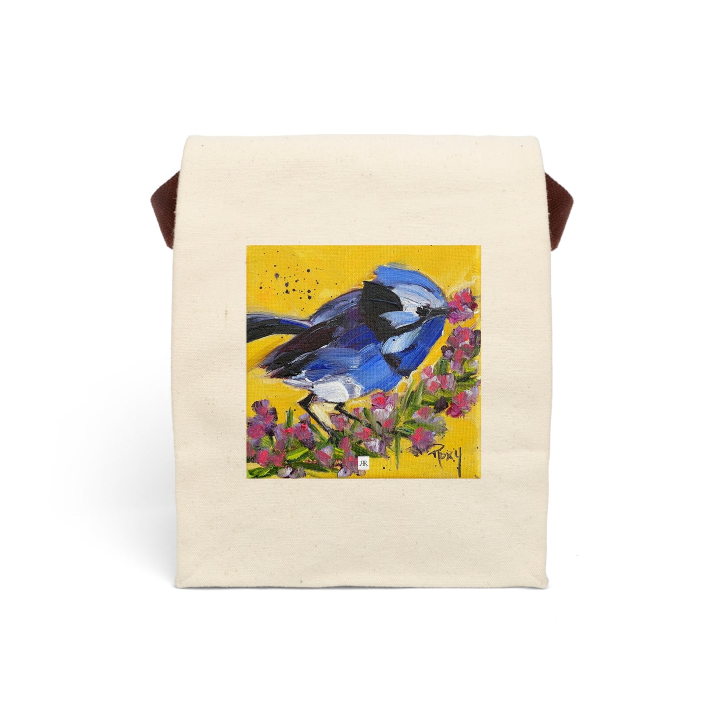 Splendid Fairy Wren in Rosemary Canvas Lunch Bag With Strap