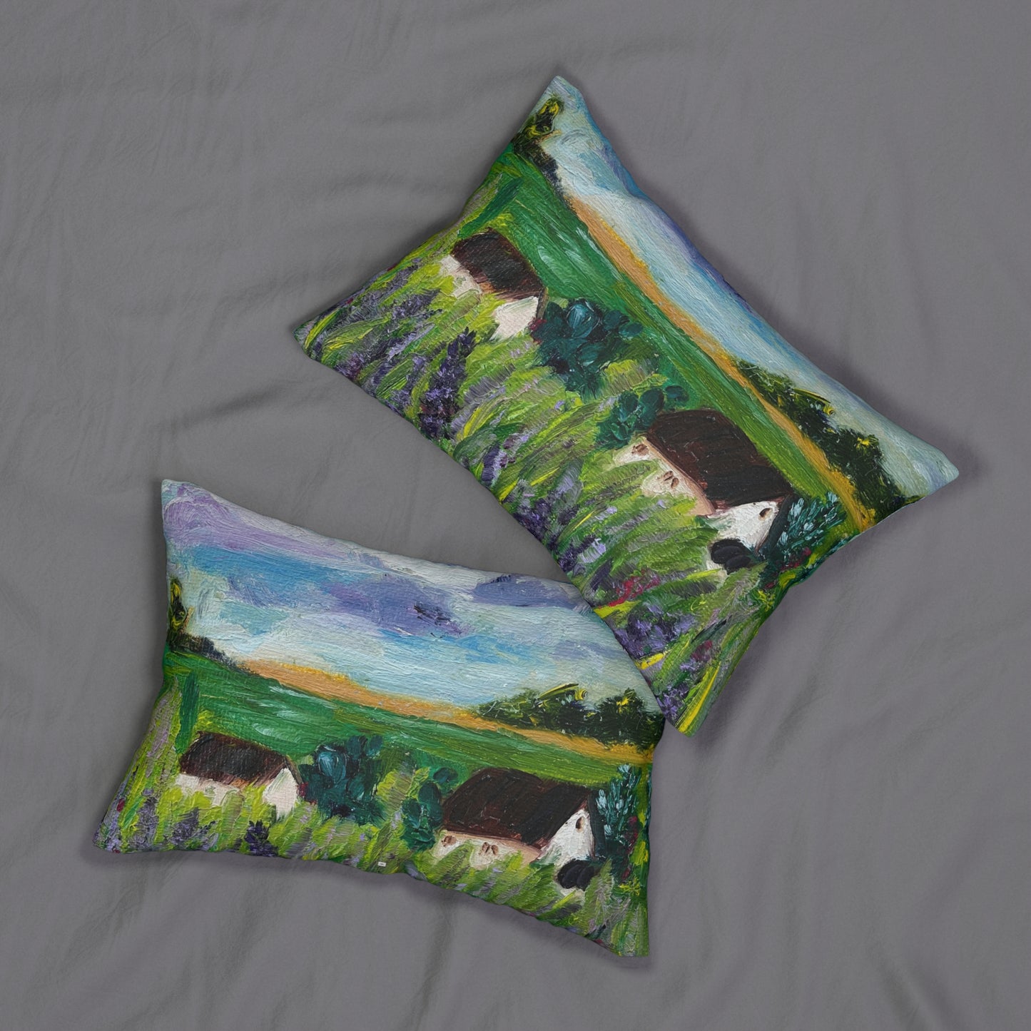 Cotswolds Lavender Farm Lumbar Pillow