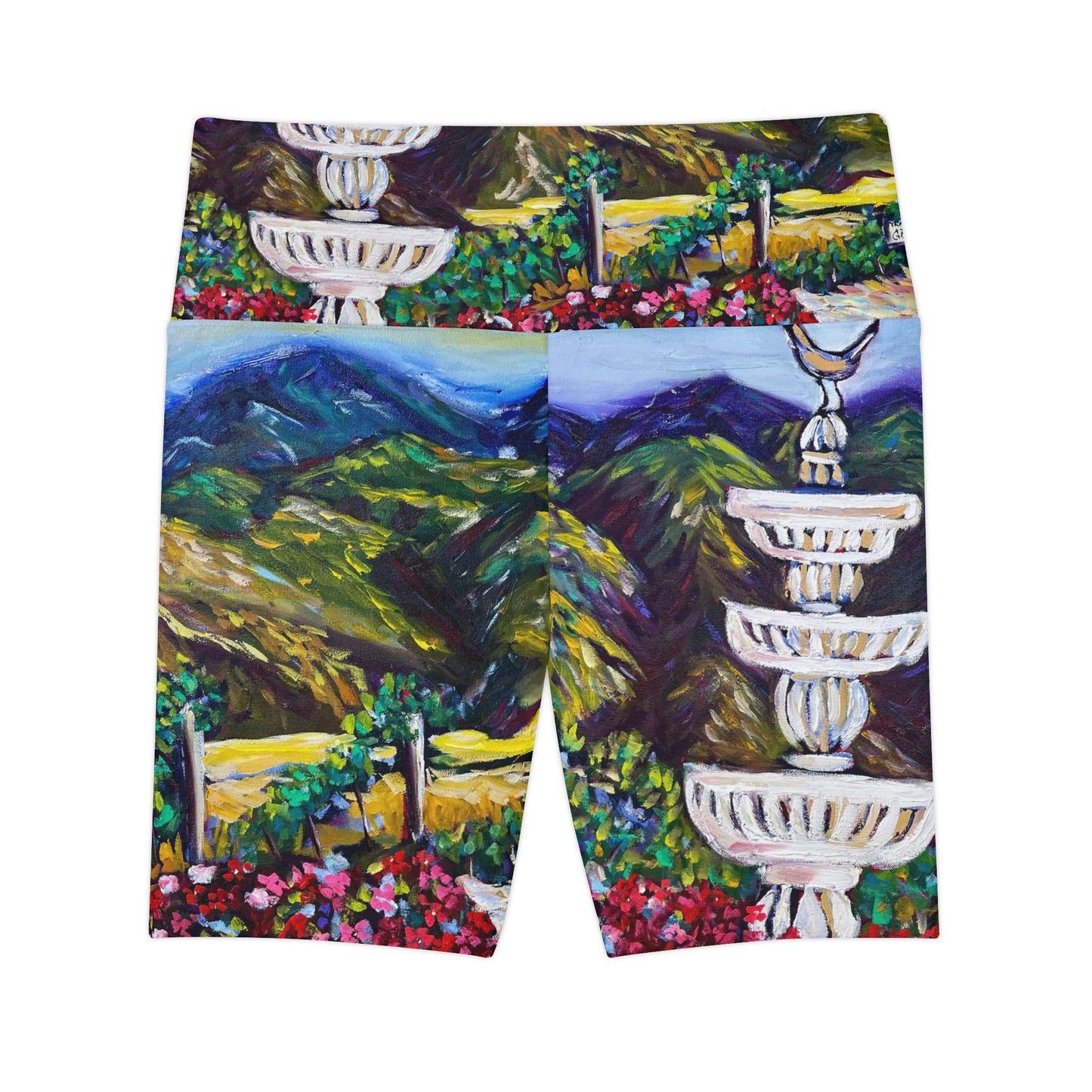 Women's Workout Shorts - Fountain Vista -GBV