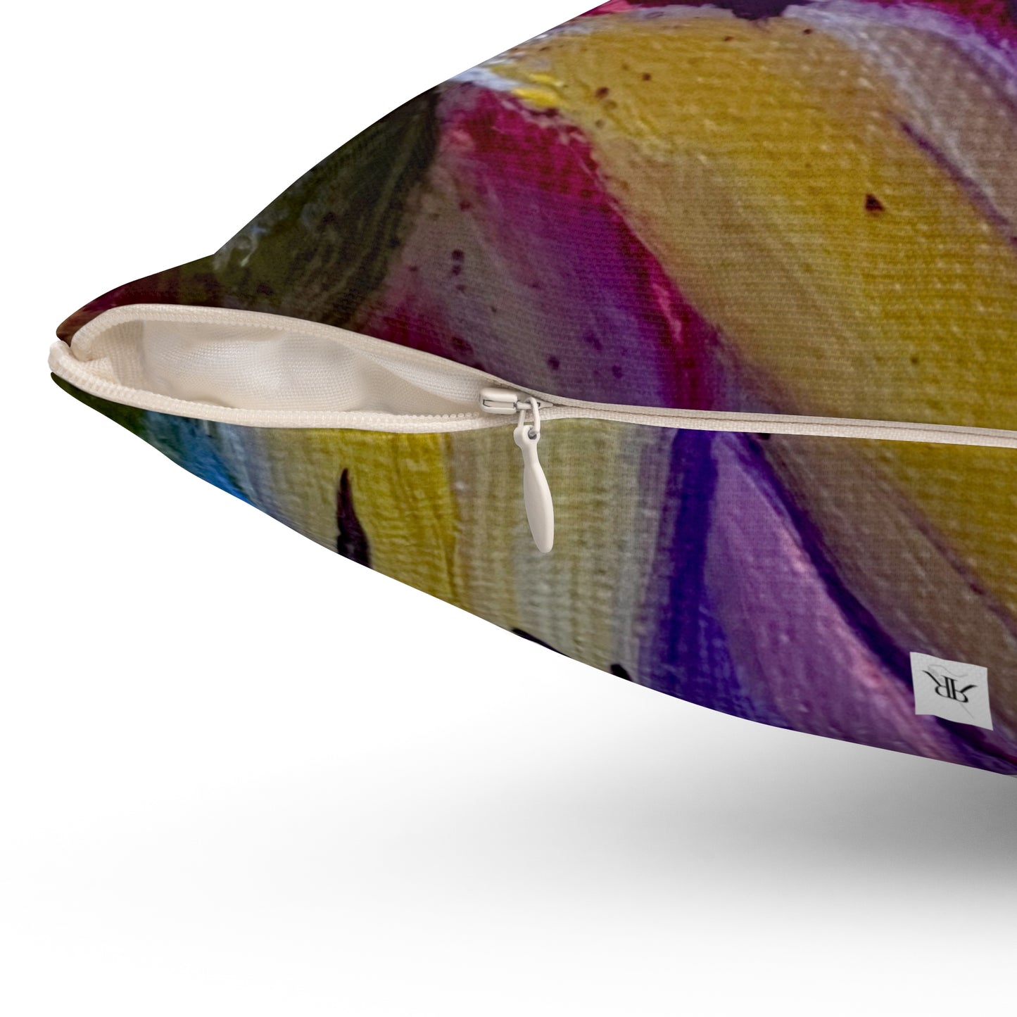 Indoor Spun Polyester Square Pillow-Summer Hummer