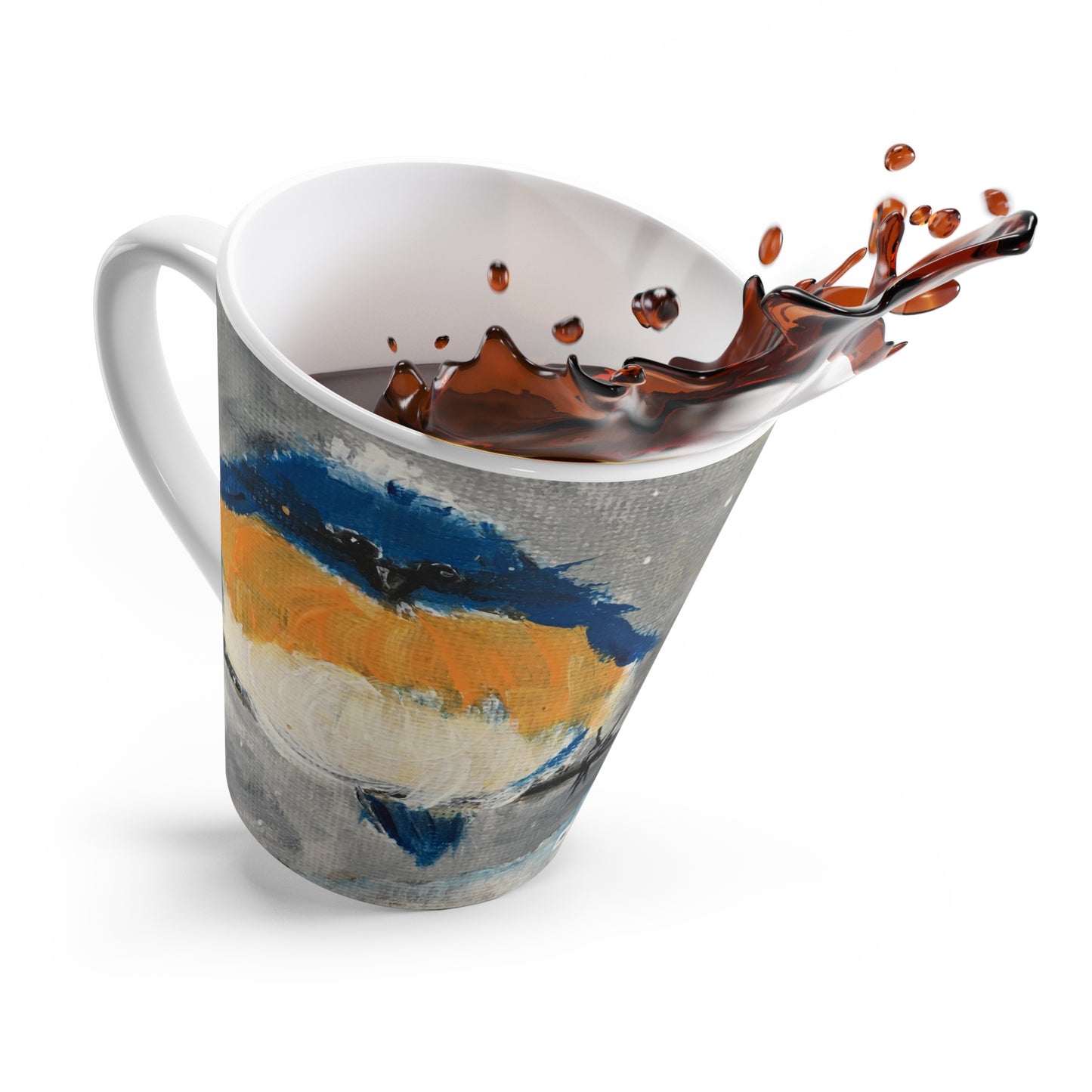 Mug - Fluffy Fat Bluebird in Snow-Made in and Ships from USA