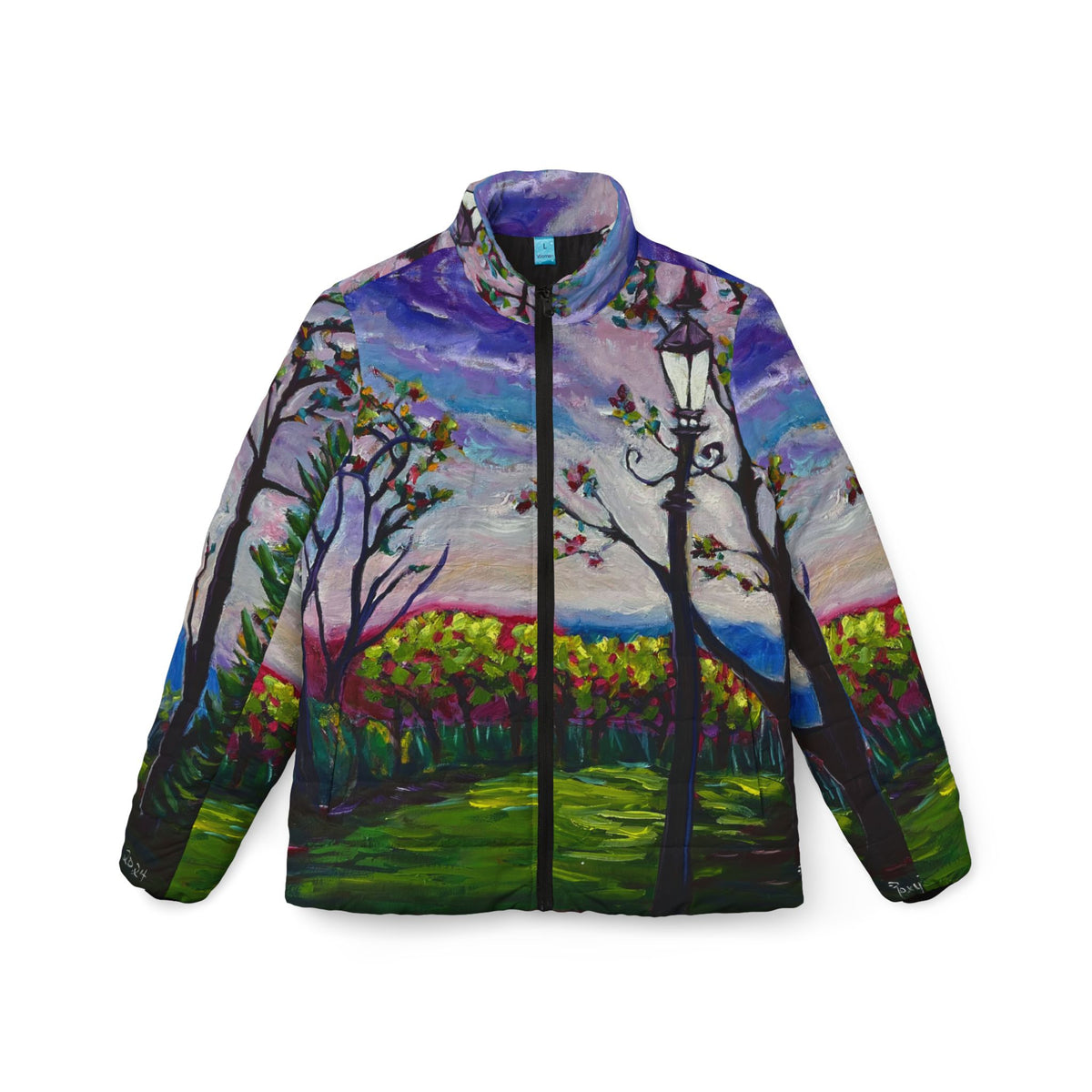 Women's Puffer Jacket - Roxy Rich Fine Art -Sundown in Surrey at Stanhill Court