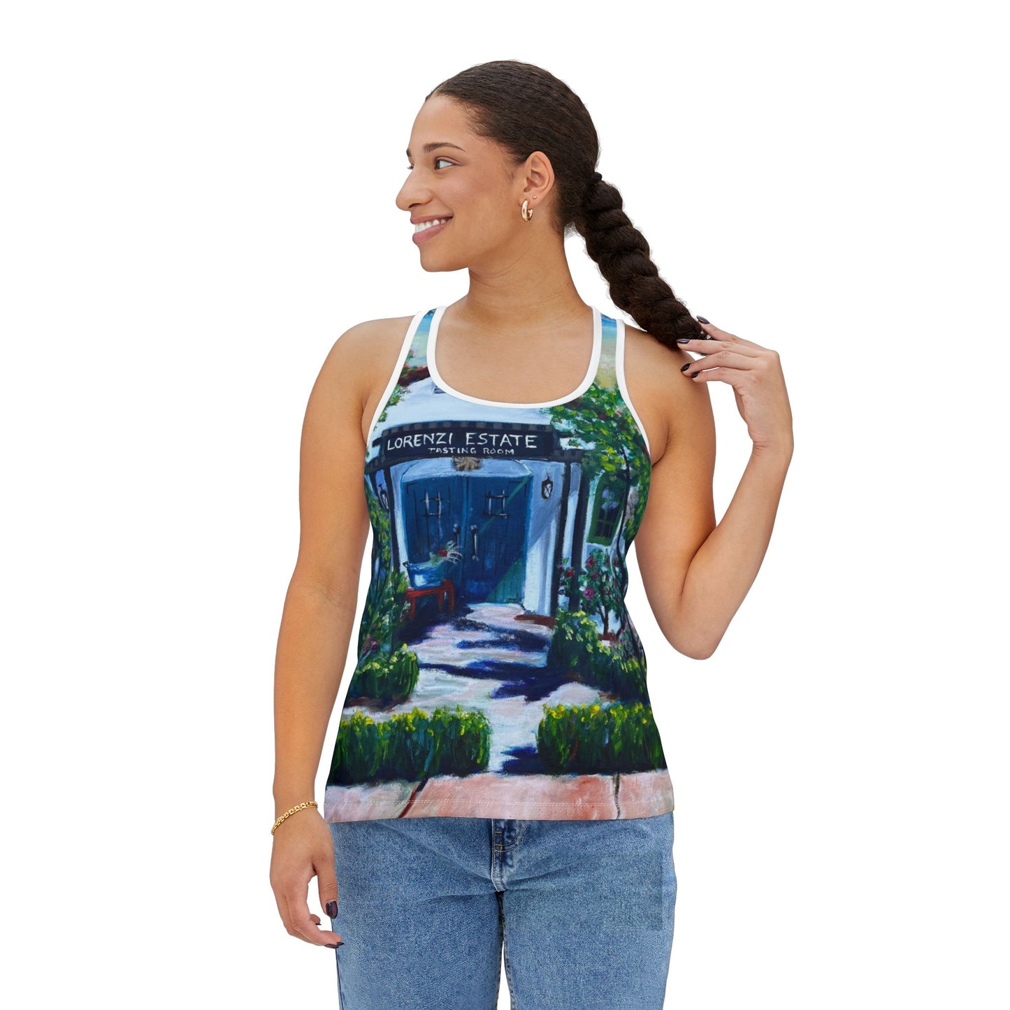 Women's Racerback Tank Top-Lorenzi Estate Tasting Room 2024