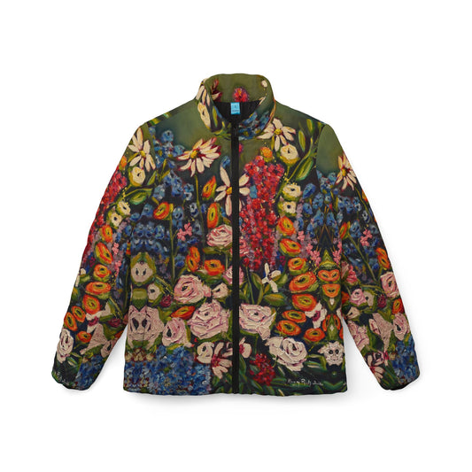 Women's Puffer Jacket - Roxy Rich Fine Art Design-Moonlight Meadow