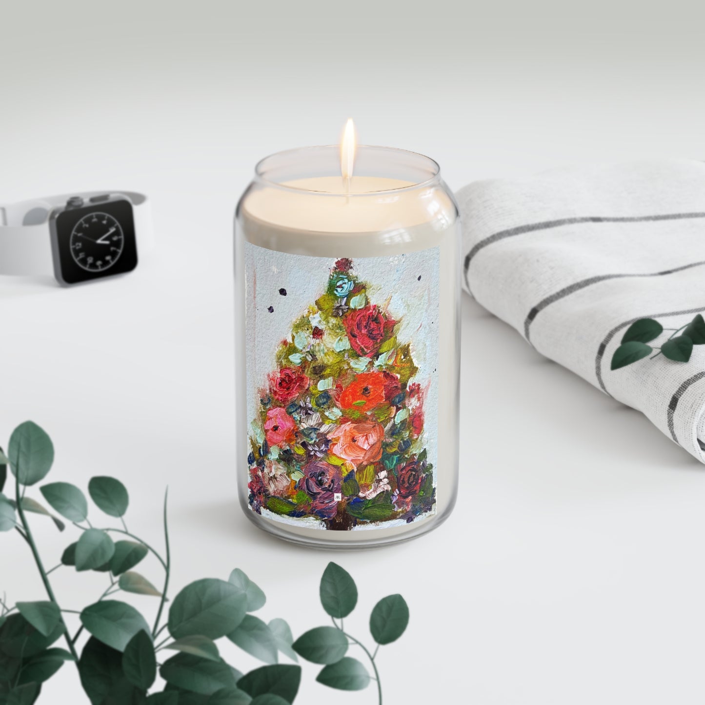 Christmas Tree Roses Scented Candle, 13.75oz