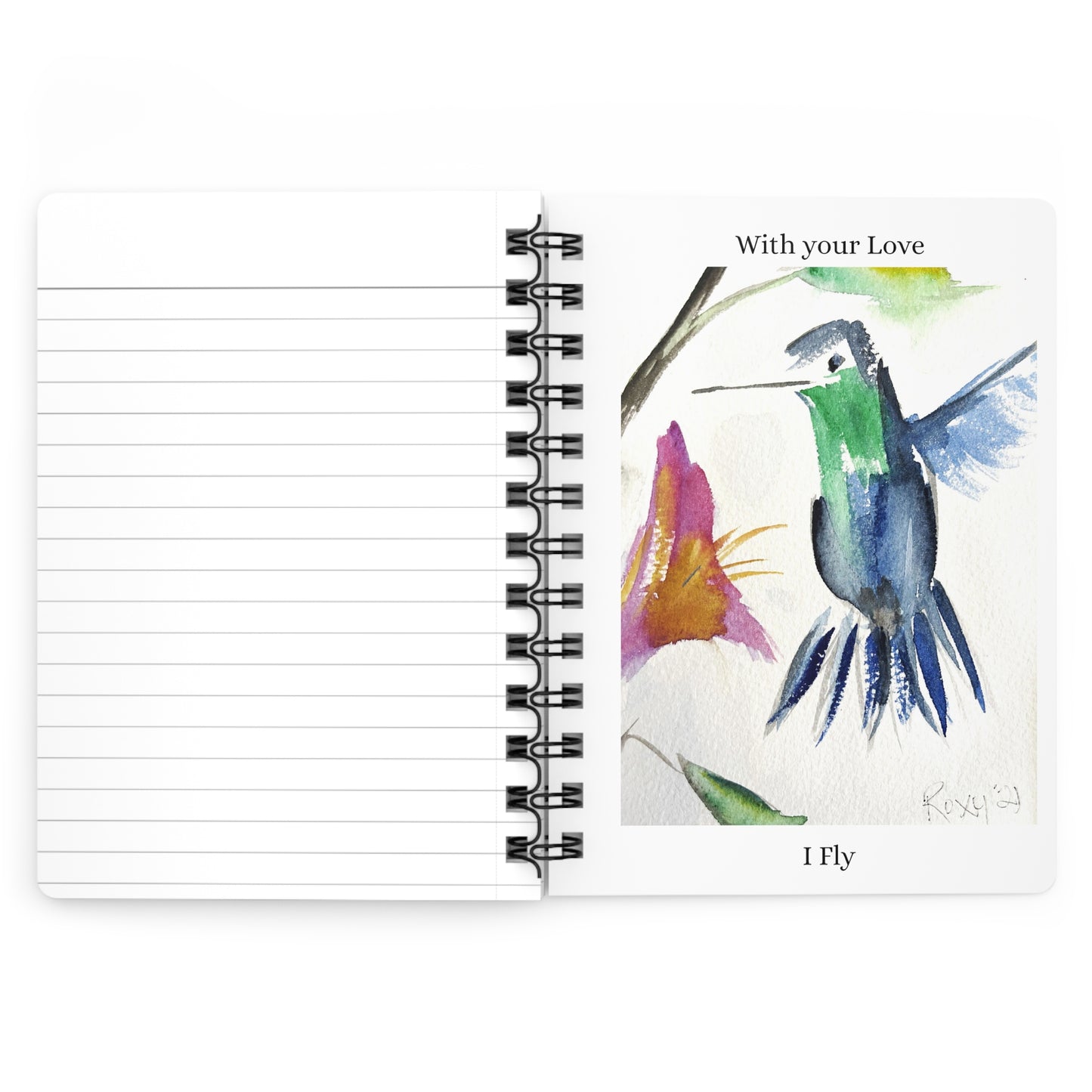 Grandmother-Watercolor Hummingbirds- Spiral Bound Journal