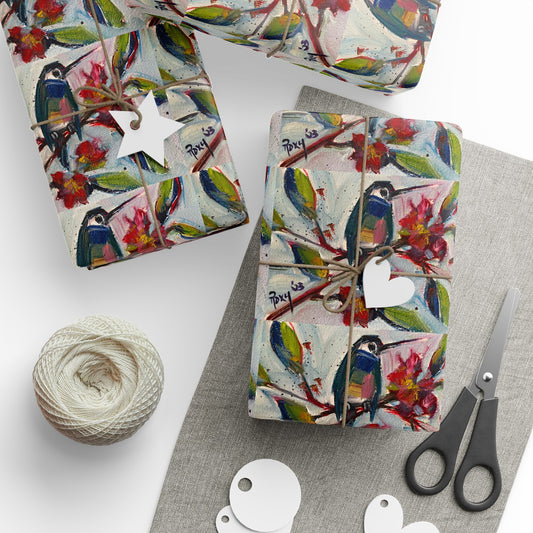 Hummingbird in Late Blooms (3 Sizes) Wrapping Papers