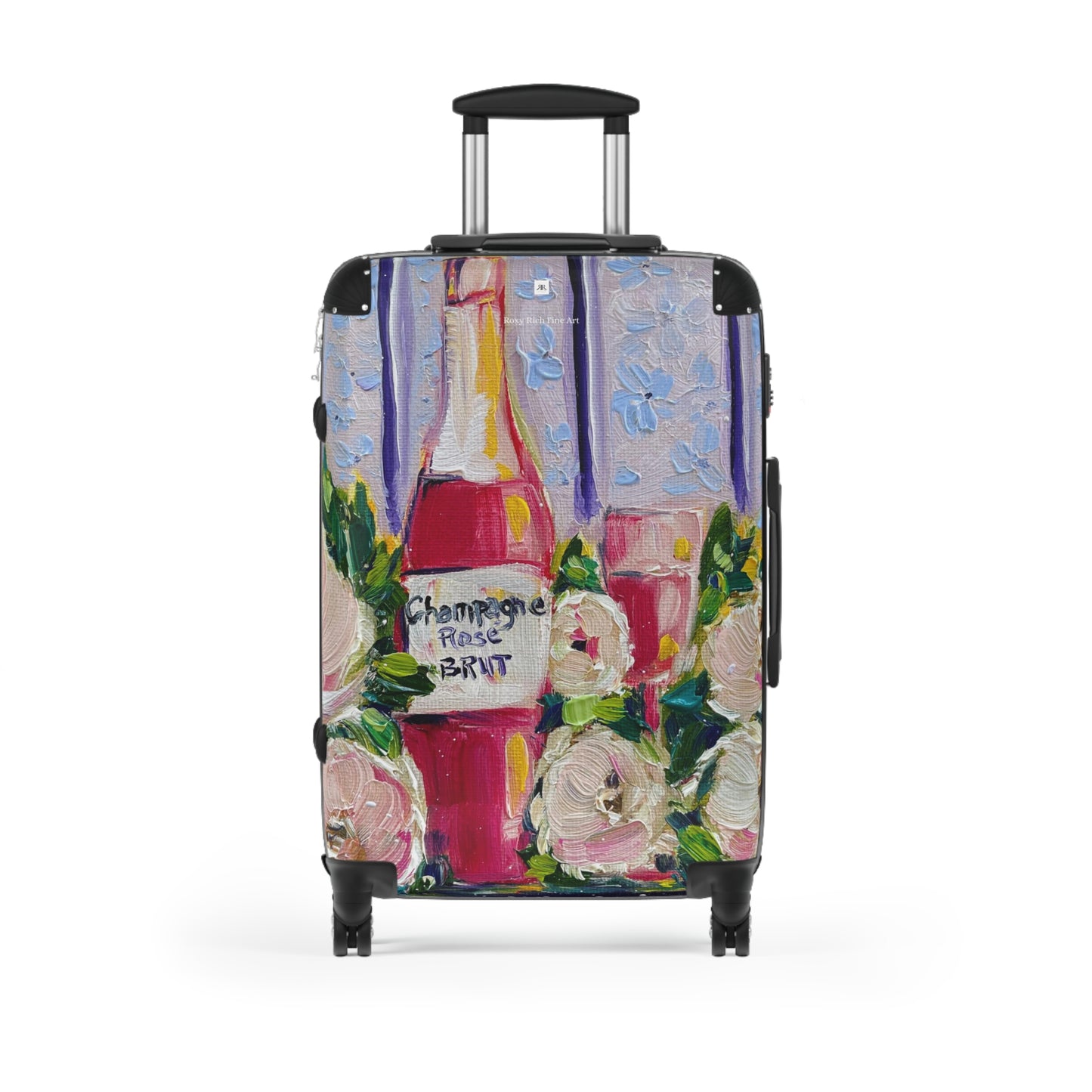 Pink Champagne and Peonies Carry on Suitcase (+Med /Large sizes)
