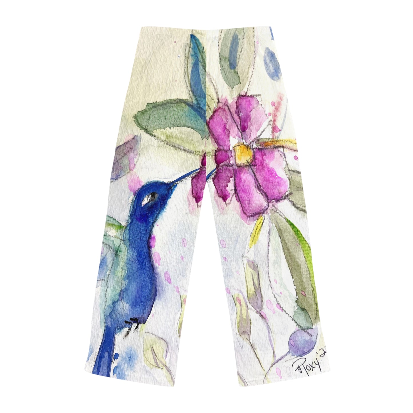 Pajama Pants - Hummingbird in Spring- Women's Pajama Pants