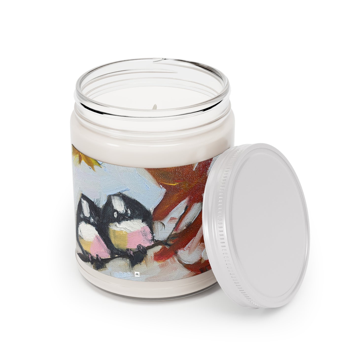 Scented Candle 9oz-Chickadees in a Maple Tree