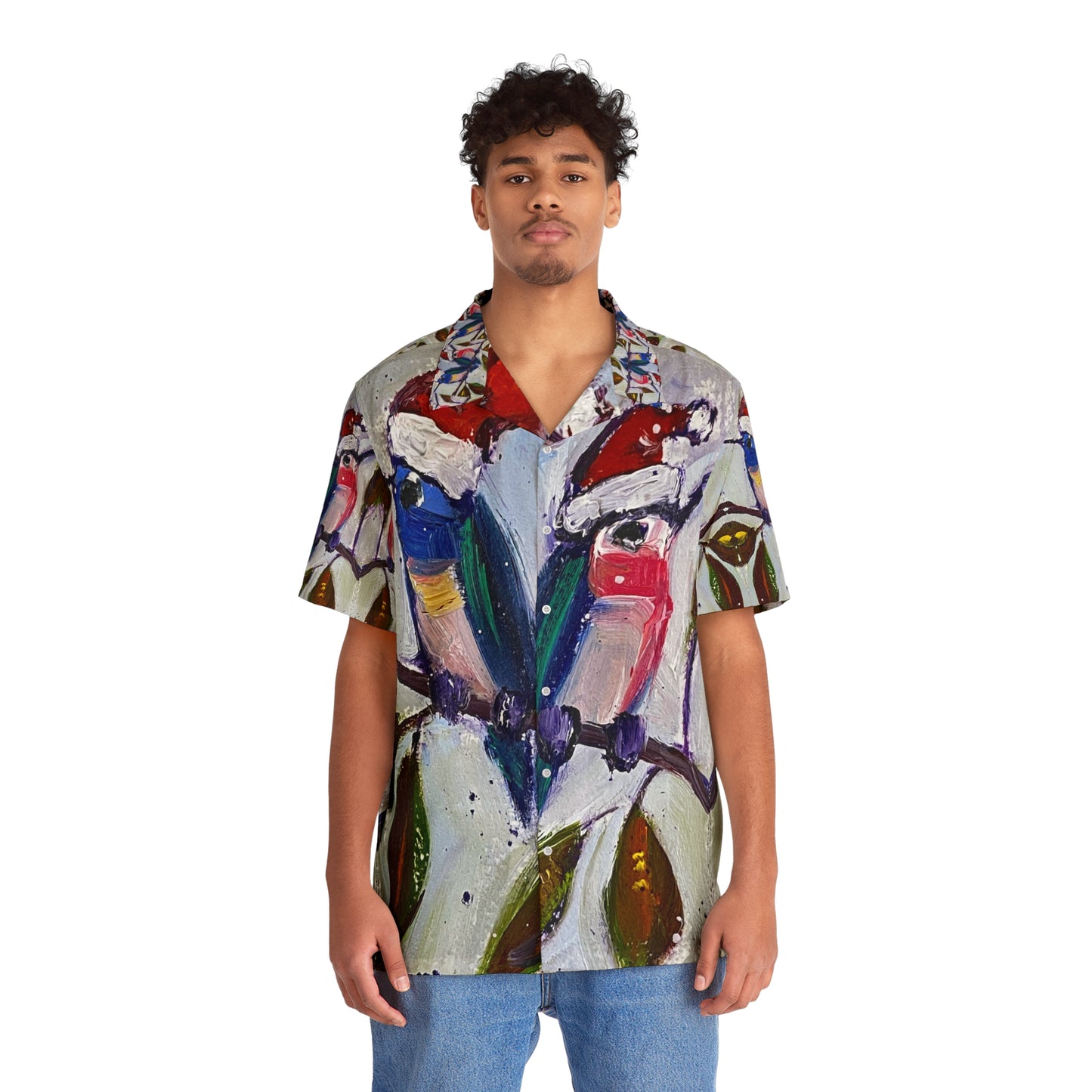 Holiday Hummingbirds Men's Hawaiian Shirt