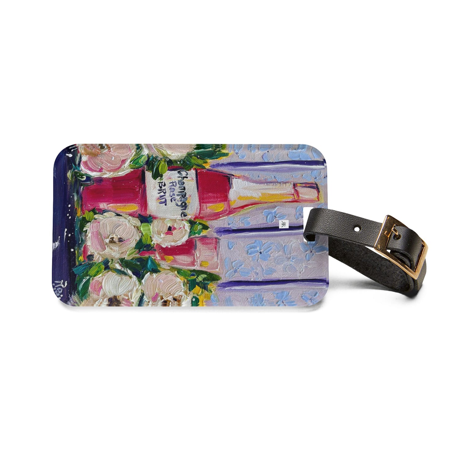 Luggage Tag - Pink Champagne and Peonies