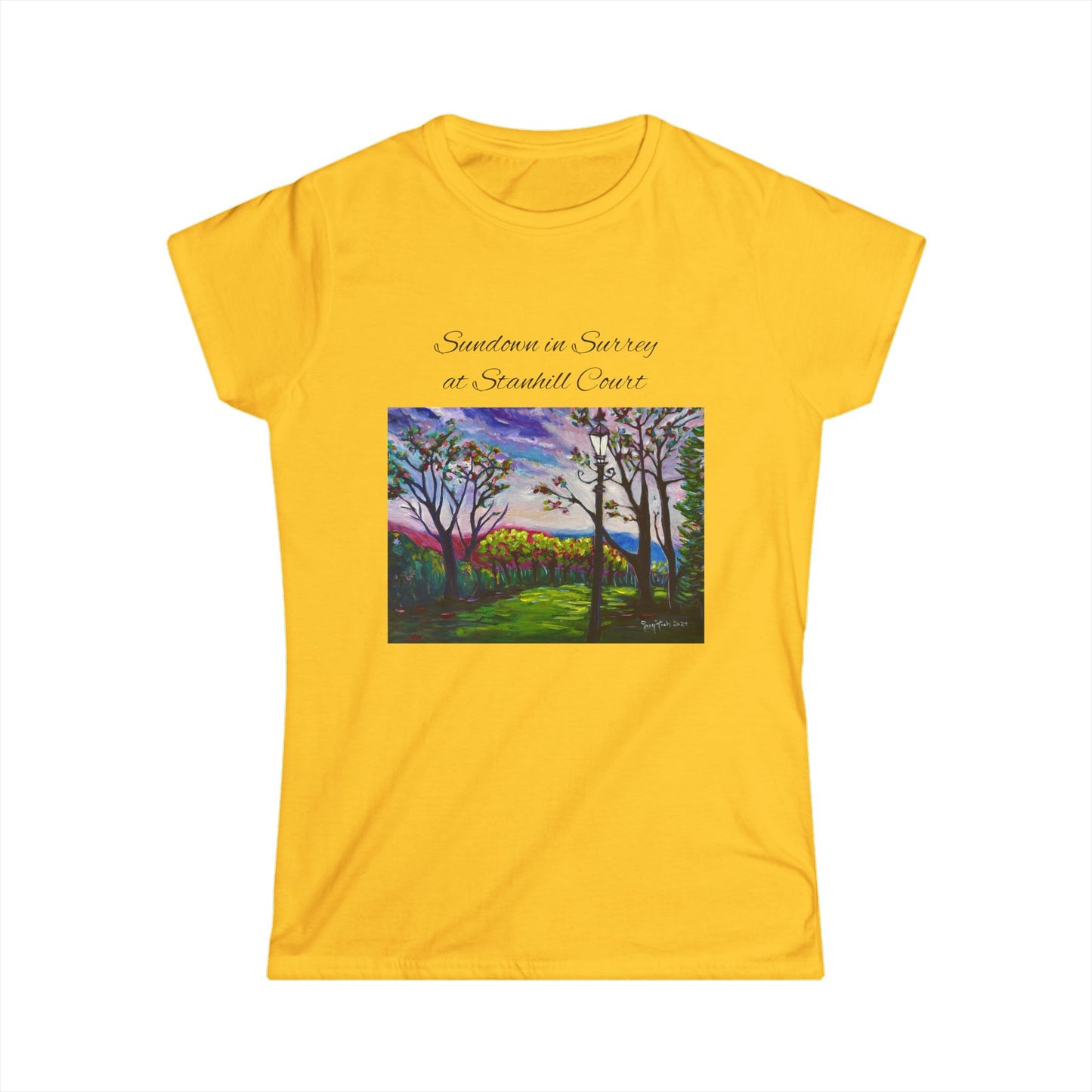 Sundown in Surrey at Stanhill Court Women's Softstyle  Semi-Fitted Tee