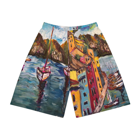 Men’s Sports Shorts - Portofino Harbor-Italy