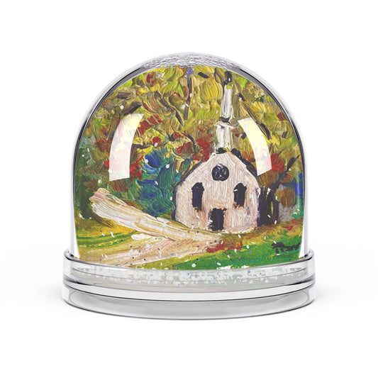 Snow Globe - Steeple in the Woods-Rural Church